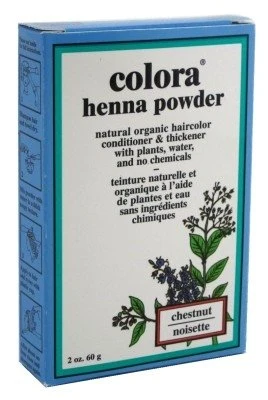 Recyclable Colora Henna Powder Hair Color Chestnut 2oz 3 Pack Trendy
