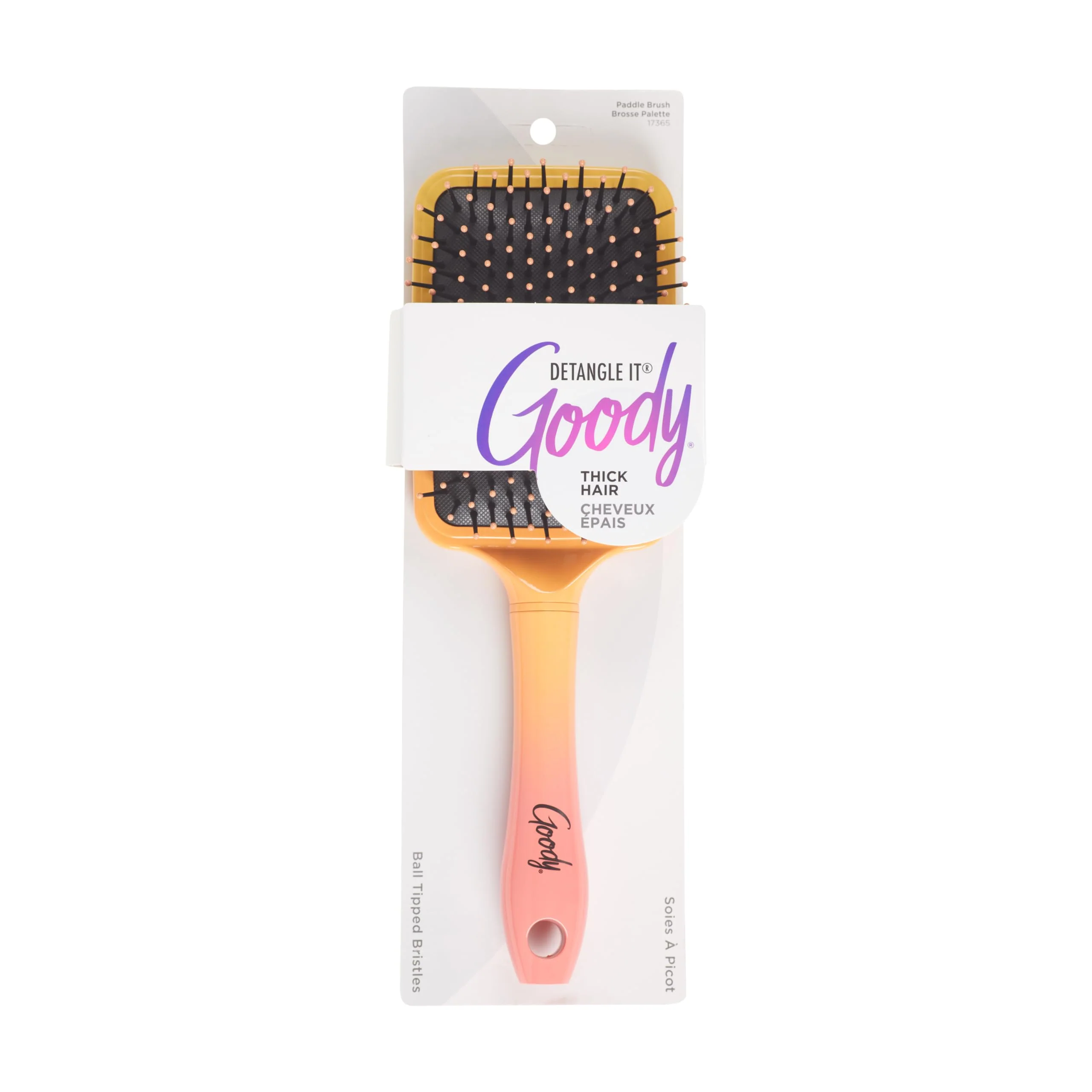 Elite Goody Dream It Paddle Detangle Brush – Flexible Bristles for Tangles Knots Frizz Control Detangling Styling Brush for Thick Hair Ombre Stylish