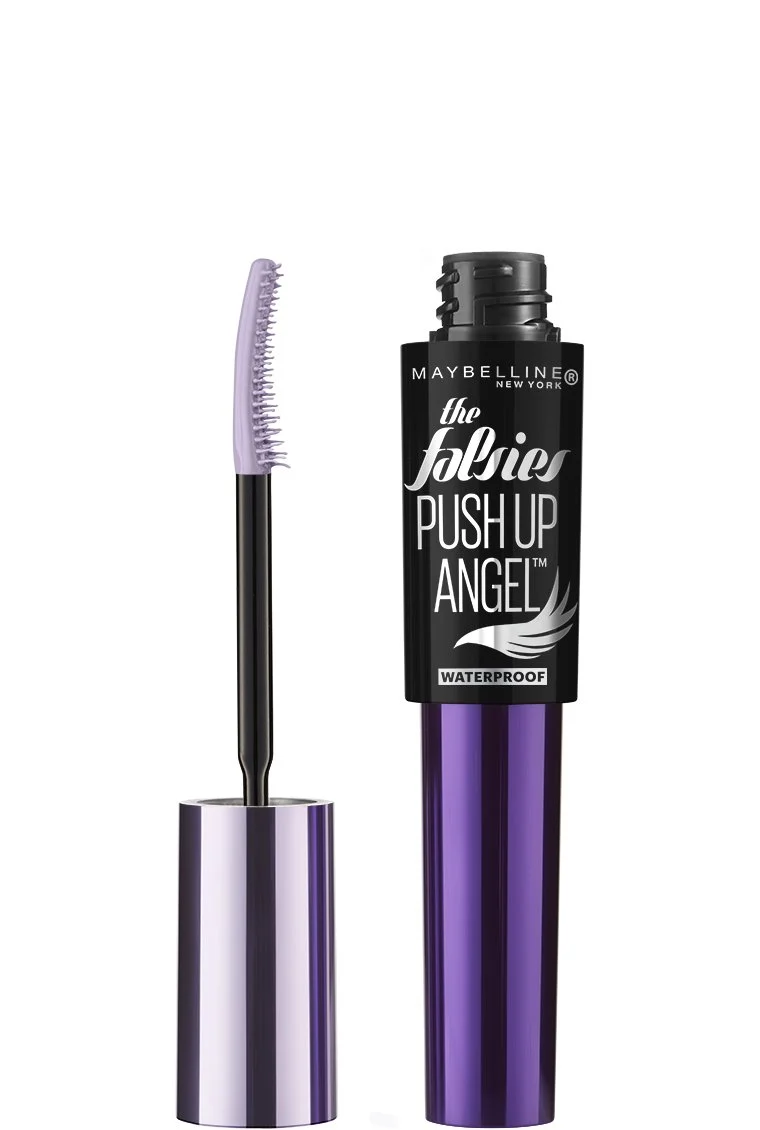 Powerful Maybelline The Falsies Push Up Angel Waterproof Mascara Lengthening and Curling Make Up Formula Very Black 1 Count Smooth