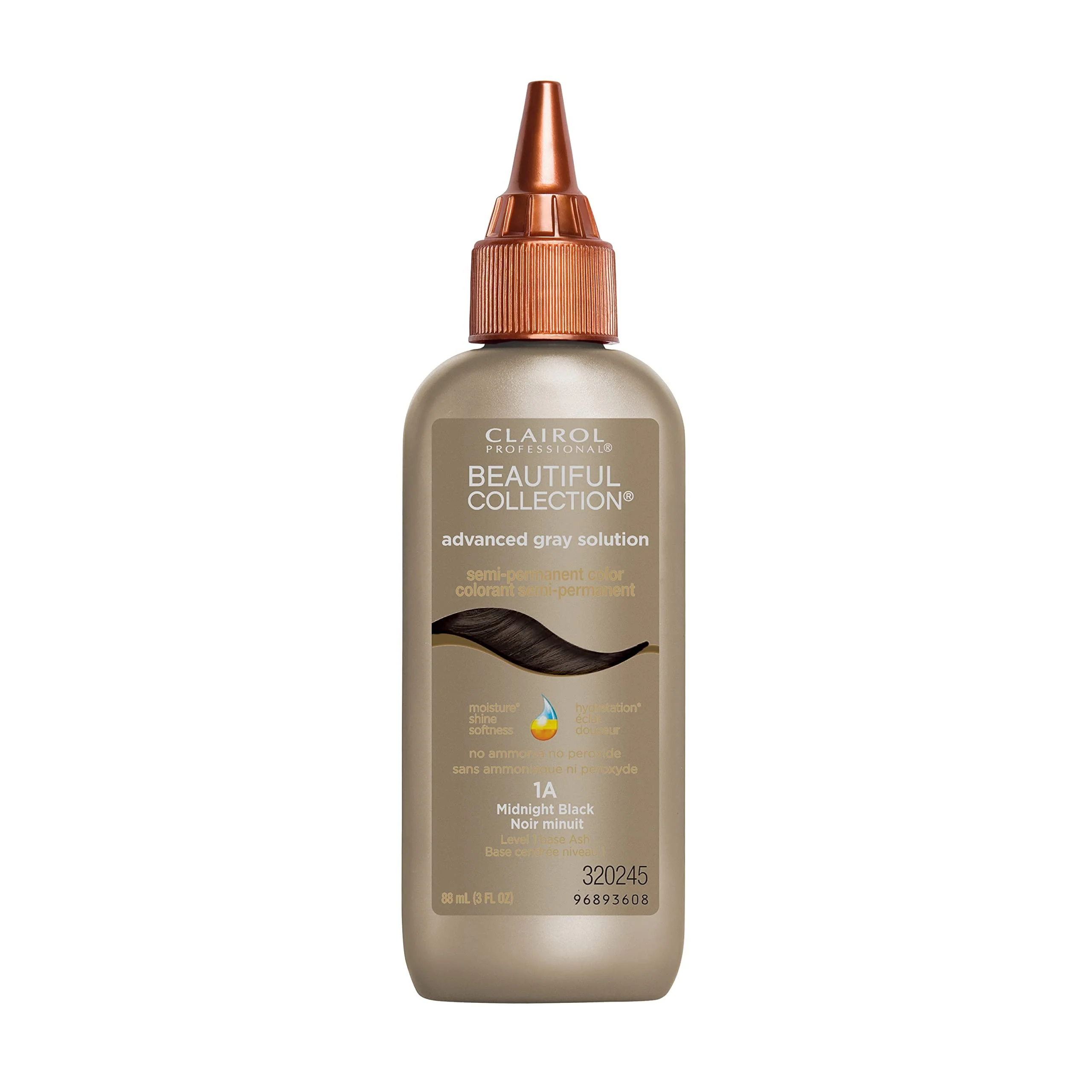 Outstanding Clairol Professional Beautiful Collection Advanced Gray Solutions 1A Midnight Black 3 oz. - Packaging May Vary Traditional