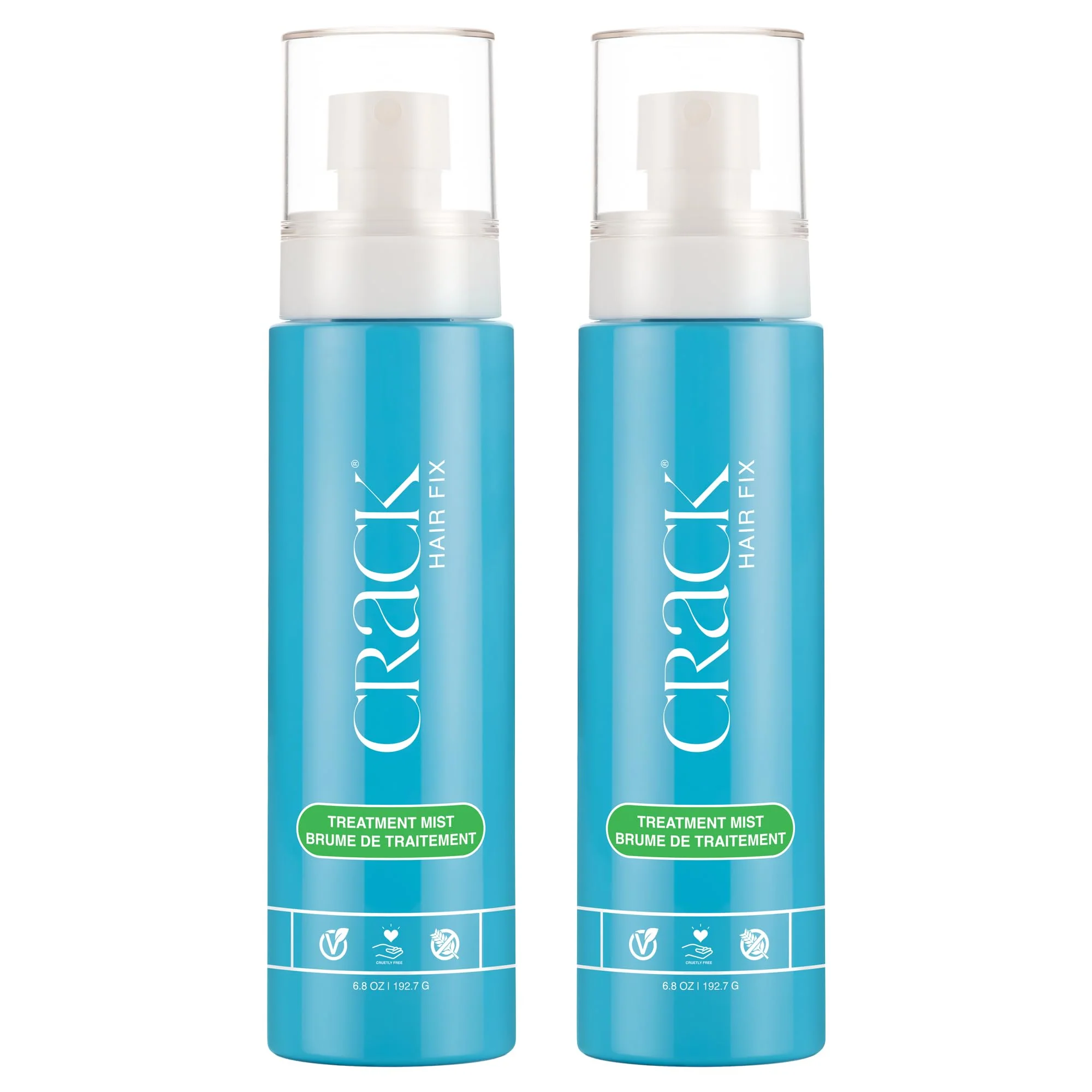High-End Crack HAIR FIX Mist Spray - Moisturizes Protects Hair From Dryness Thermal Damage Improves Texture - 6 oz 2 Pack Expertly Made