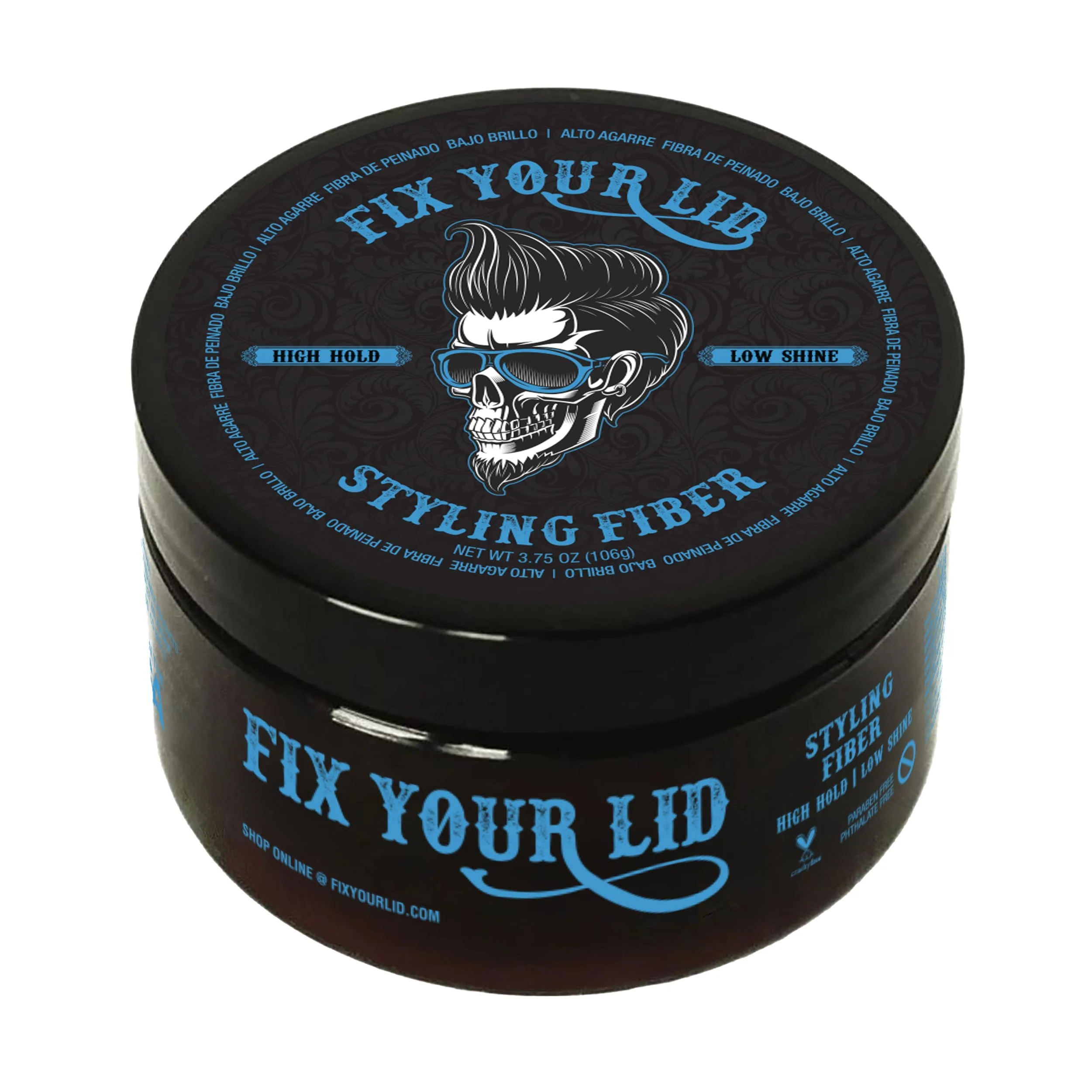 Relaxed Fix Your Lid Hair Styling Fiber for Men Boys – High Hold Low Shine Styling Cream for Short Choppy Hair – Citrus Scent 3.5 oz Exclusive