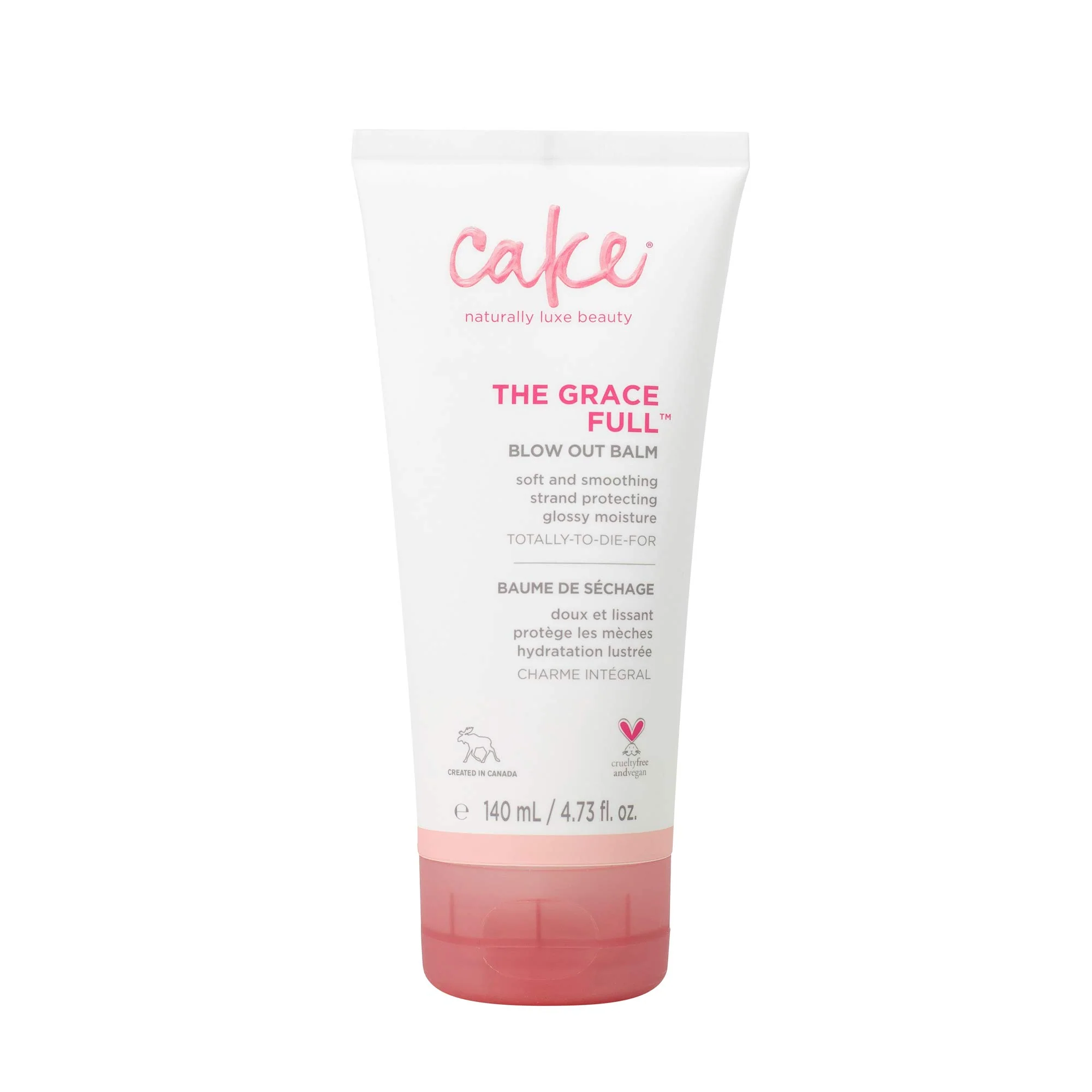 Original Design Cake Beauty The Grace Full Blowout Balm – Vegan Heat Protectant Cream with Coconut Oil for Smooth Glossy Hair – Sulfate Paraben Easy-to-Use
