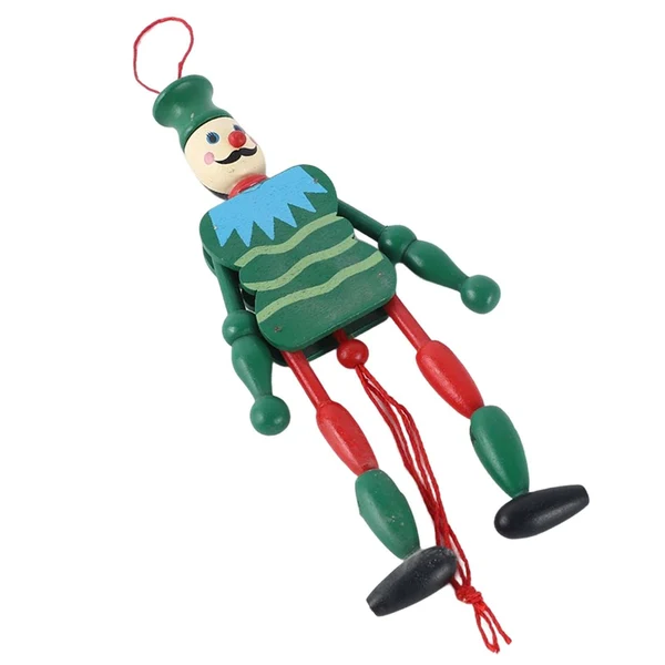 Powerful Maxbell Wooden Dolls Marionette Puppets Hanging Ornament for Kids Gifts Green Advanced