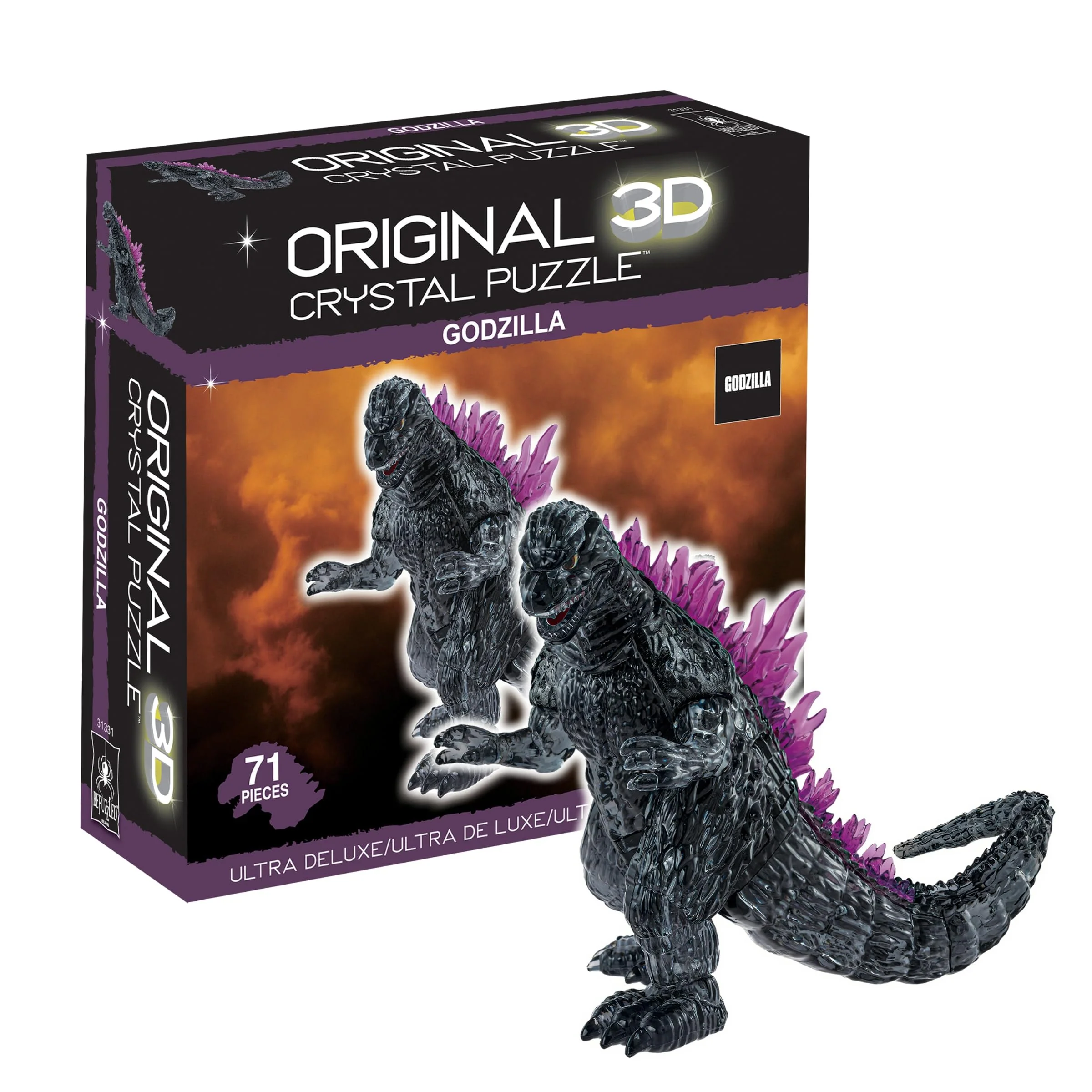 Breathable Bepuzzled Godzilla Ultra Deluxe 3D Crystal Puzzle for Godzilla Lovers Collectors and Puzzlers Ages 12 and Up High-End