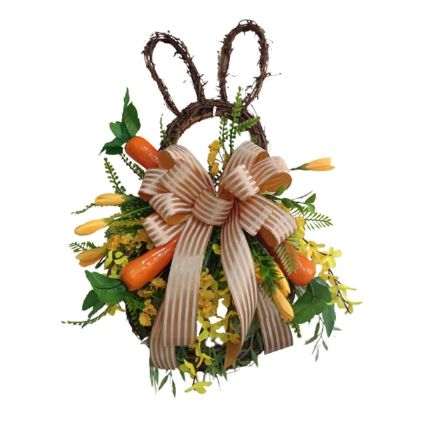 Clean Maxbell Large Easter Rabbit Wreath Decor Front Door Wall Hanging Welcome Garland Refined
