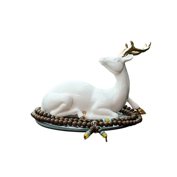 Classic Maxbell Maxbell Deer Figurines Reindeer Sculpture Bedroom Farmhouse Porcelain Elk Statues Head Left Unique