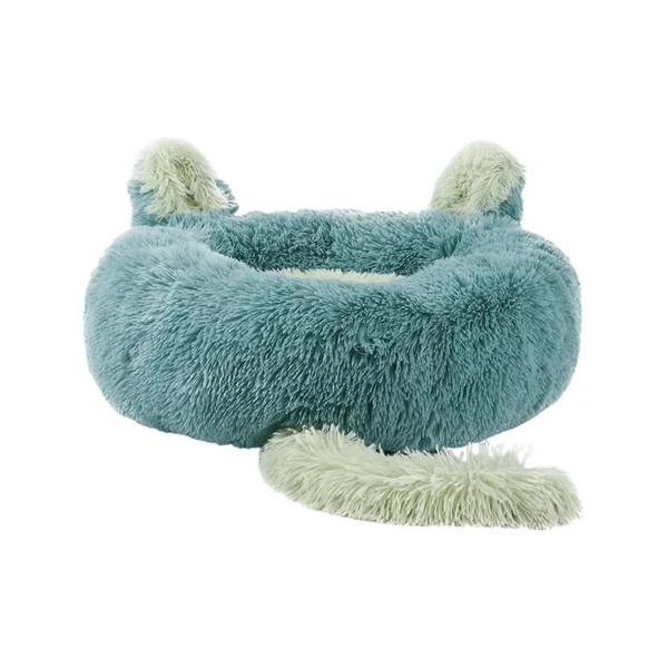 Fashionable Maxbell Plush Cats Warm House Nonslip Bottom Pet Blanket Bed for Puppy Indoor Cats Green 80cm Lightweight