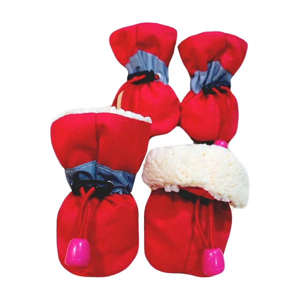 Efficient Maxbell 4Pcs Dog Boots Pet Dog Shoes Cover for Running Hardwood Floors Outdoor 7 Red 6.5cmx5.5cm Green