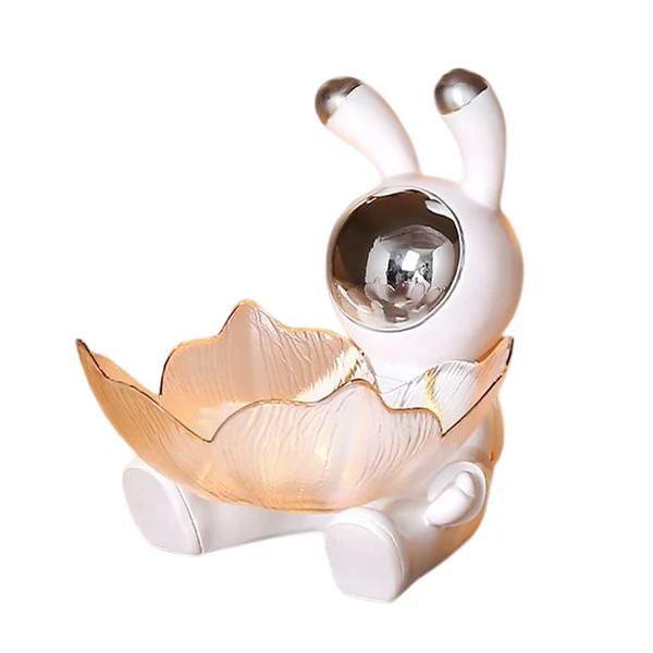 Dependable Maxbell Decorative Tray Space Rabbit Shape Sundries Container for Decoration Gifts Argent storage Premium Material