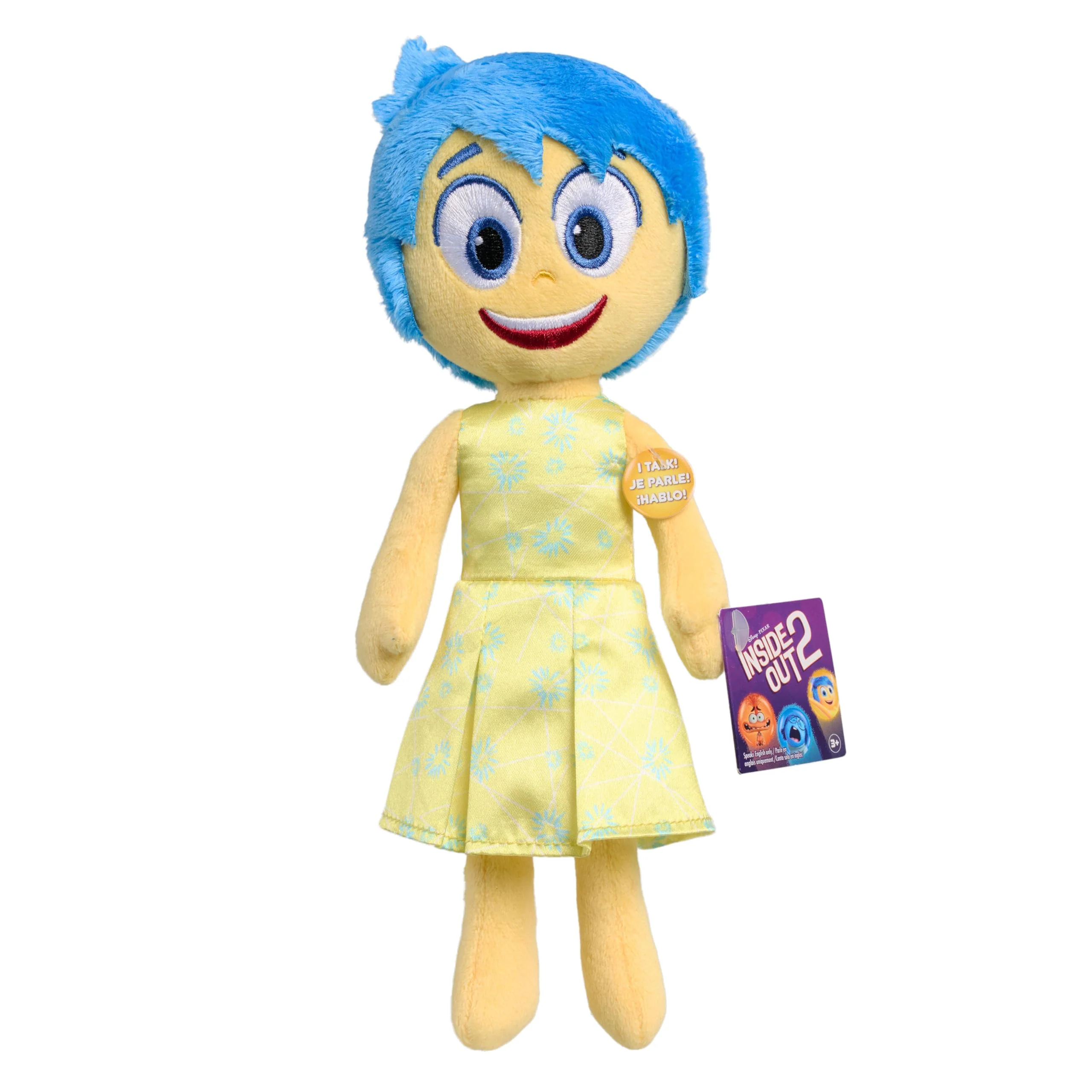 Elegant Inside Out 2 Talk It Out Small Plush - Joy Kids Toys for Ages 3 Up by Just Play Exclusive
