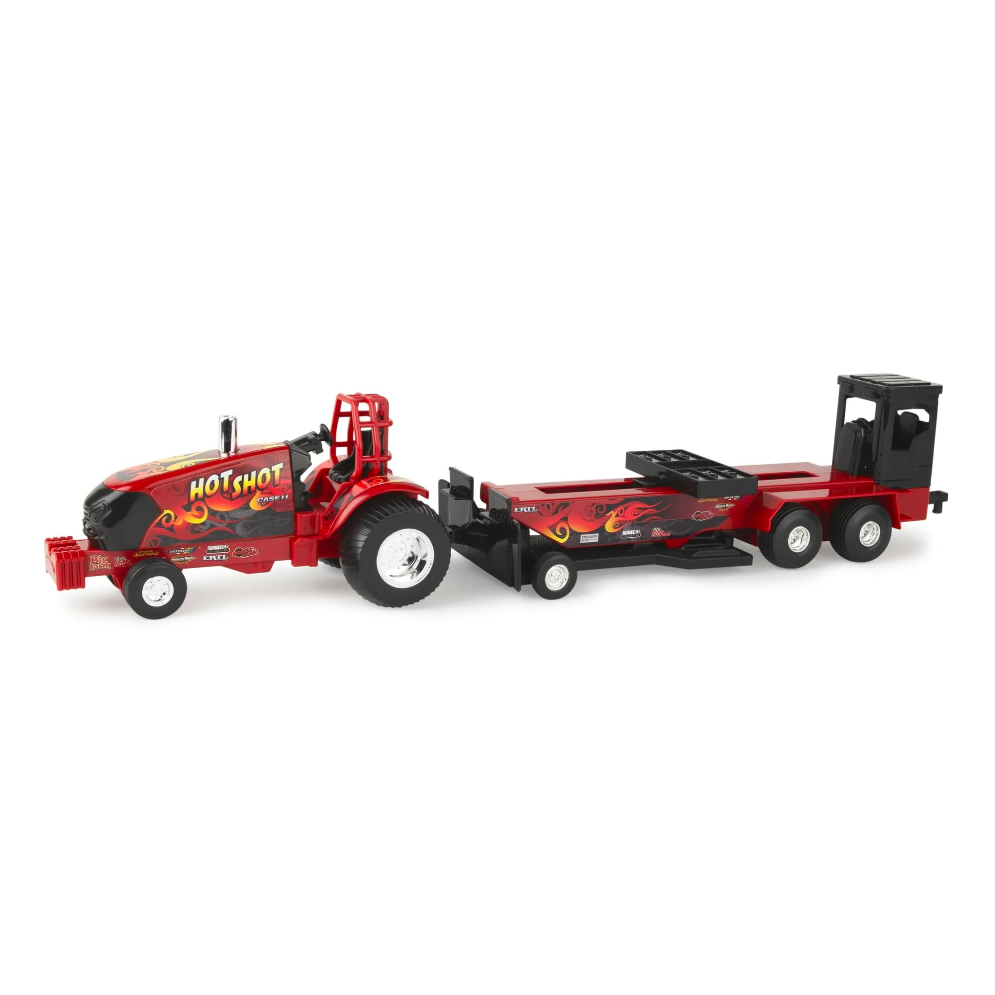 Versatile TOMY Case IH 1 32 Hot Shot Pullback Pulling Tractor with Sled 47550 Fine Crafted