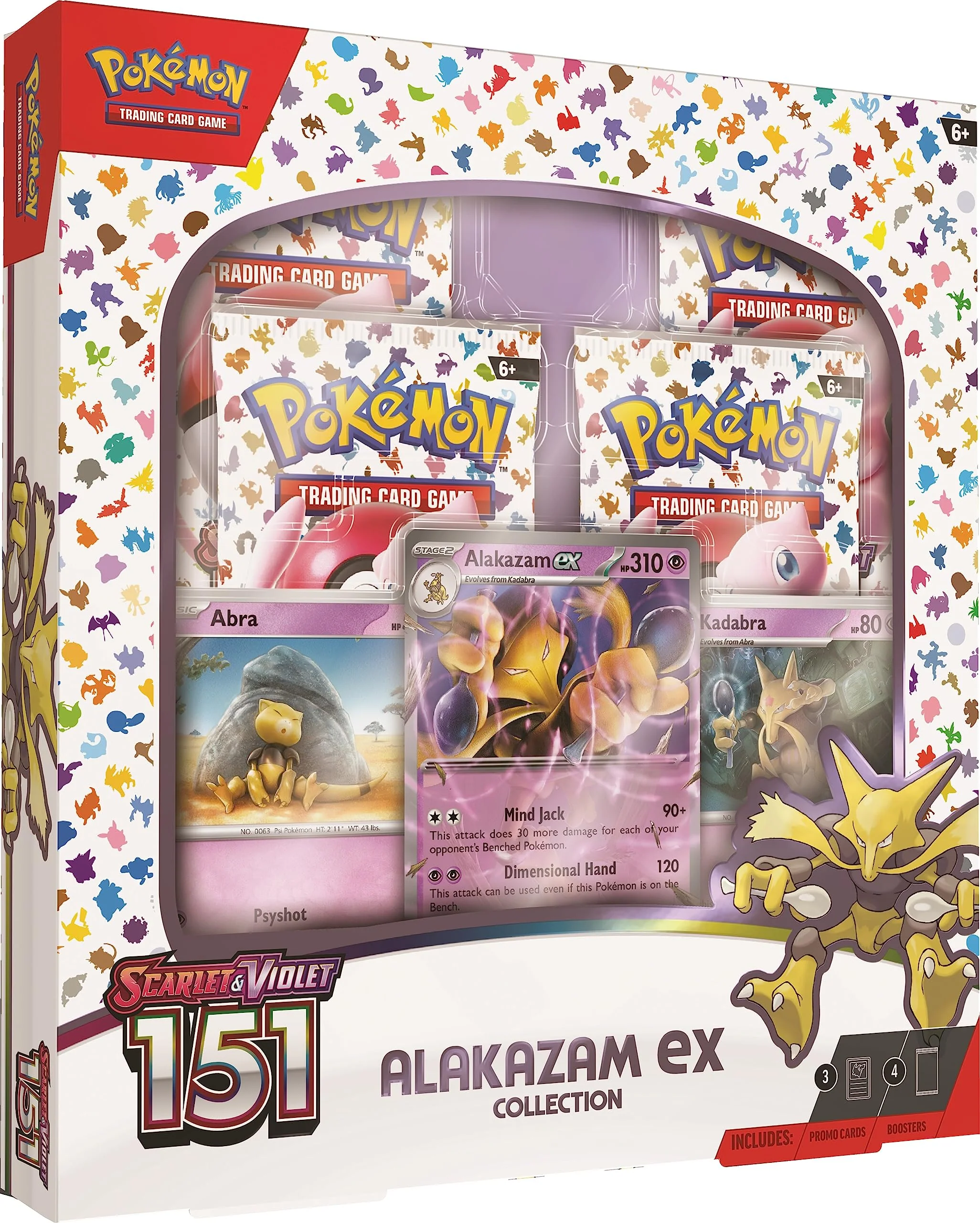 World-Class Pokemon TCG Scarlet Violet 3.5 Pokemon 151 Alakazam Ex Box Environmentally Friendly