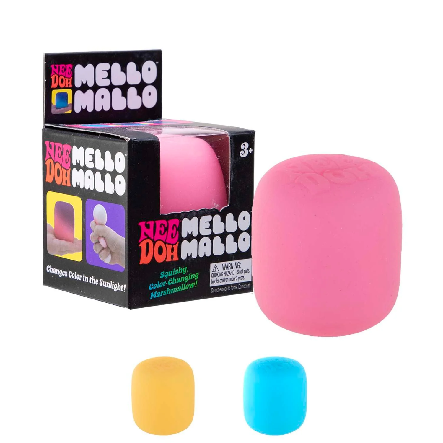 Breathable Schylling NeeDoh Mello Mallo - Sensory Toy with a Satisfying Dough Filling - Changes Color in The Sun - Ages 3 and Up - Color May Vary One Per Pack Clean