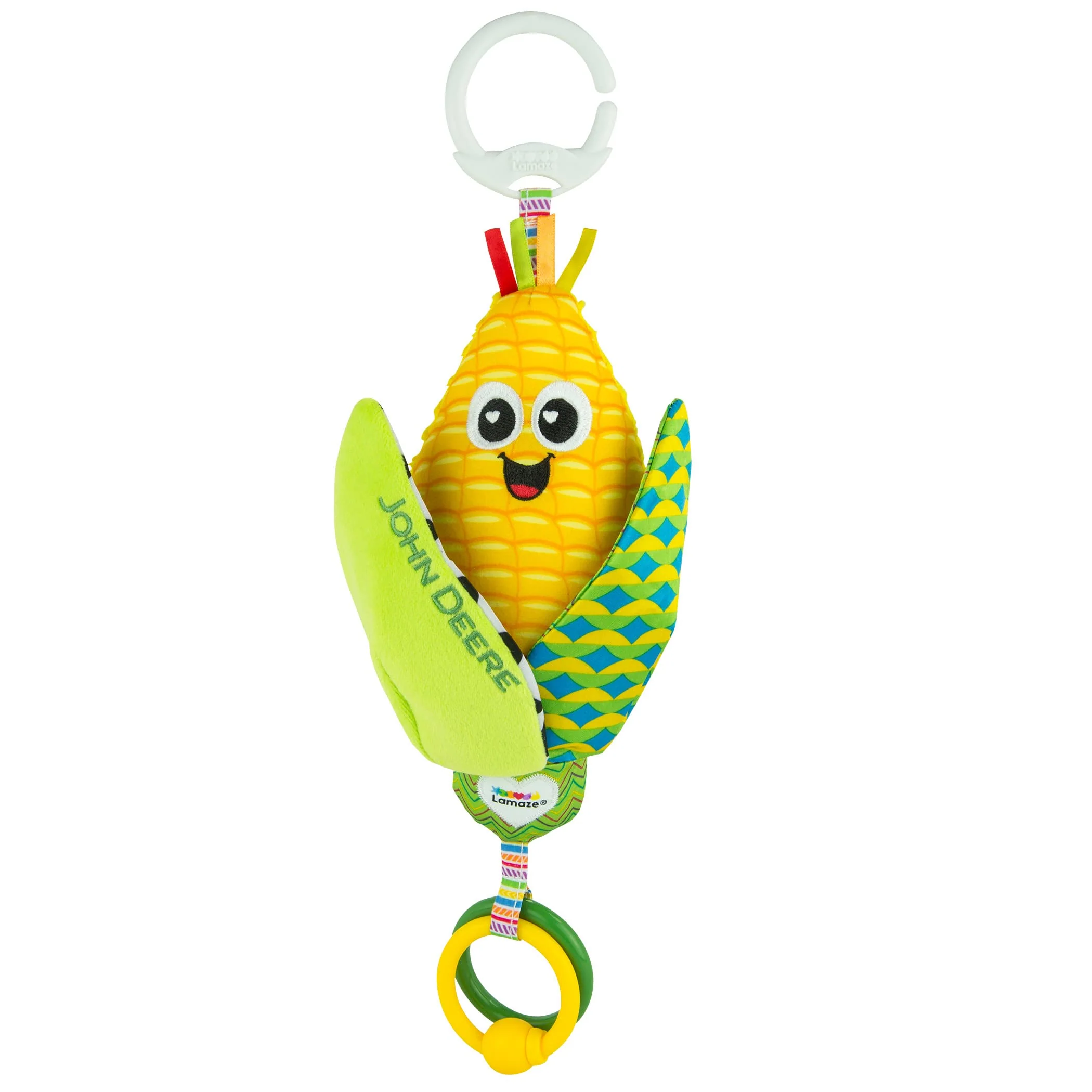 Functional Lamaze John Deere Clip n Go Corn E. Cobb Baby Clip On Toy Multi Official