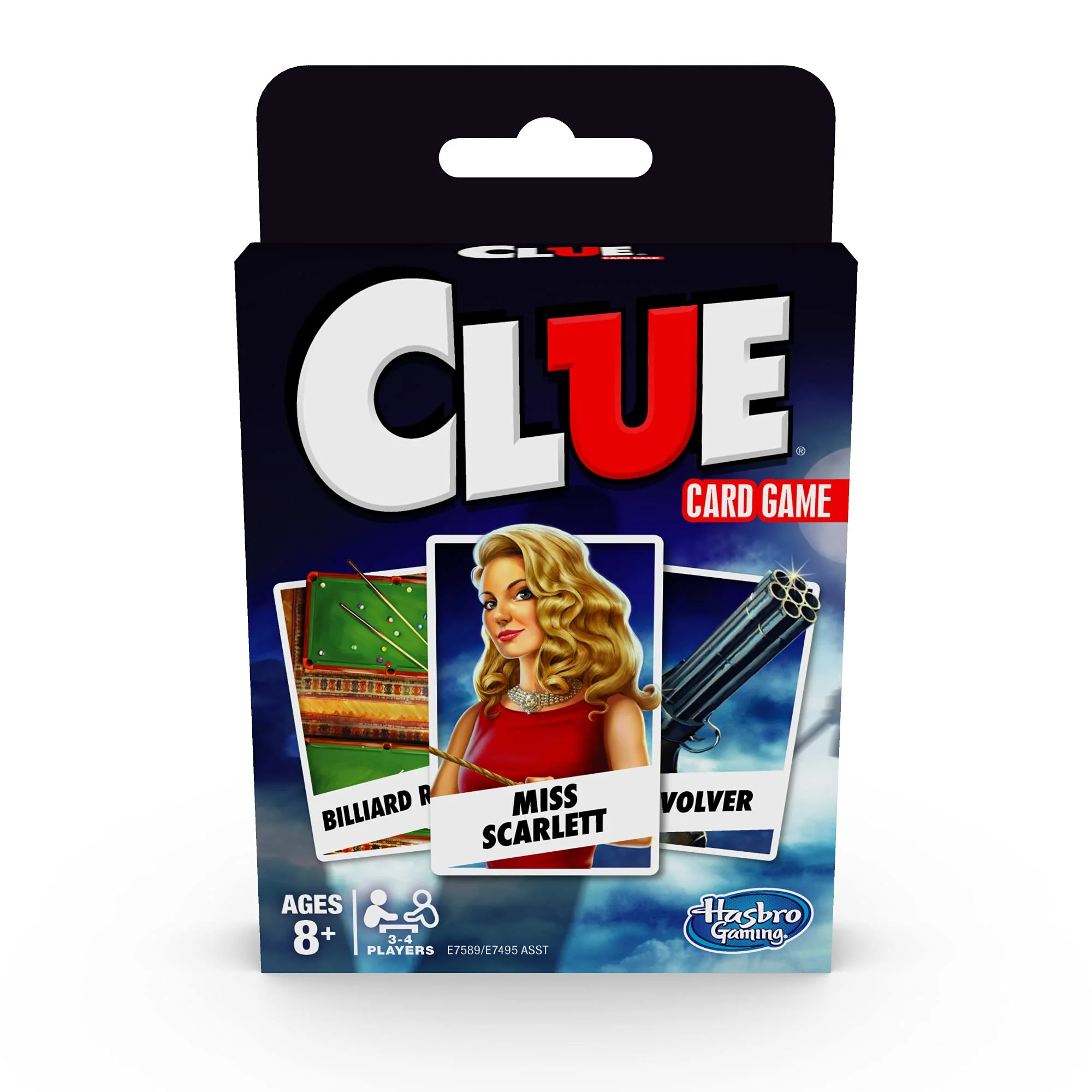Eco-Friendly Hasbro Gaming Clue Card Game 3-4 Player Strategy Game Fun Summer Activities Vacation Travel Essentials Ages 8 Authentic