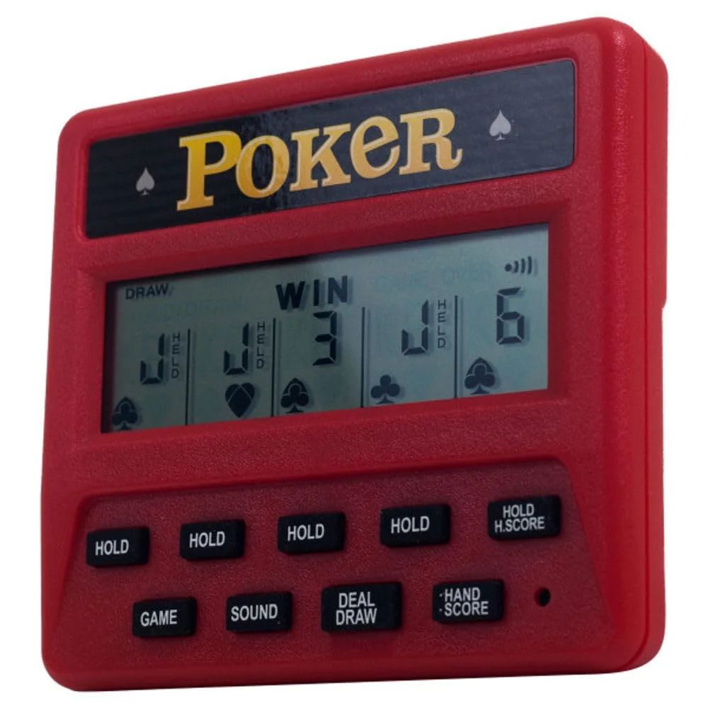 Lightweight 5-in-1 Hand Held Poker Game - Electronic Handheld Games for Adults Includes Draw Deuces Bonus 2X and 2x2 Bonus - 3.9x3.4-Inch Pocket-Sized Travel… Artisan