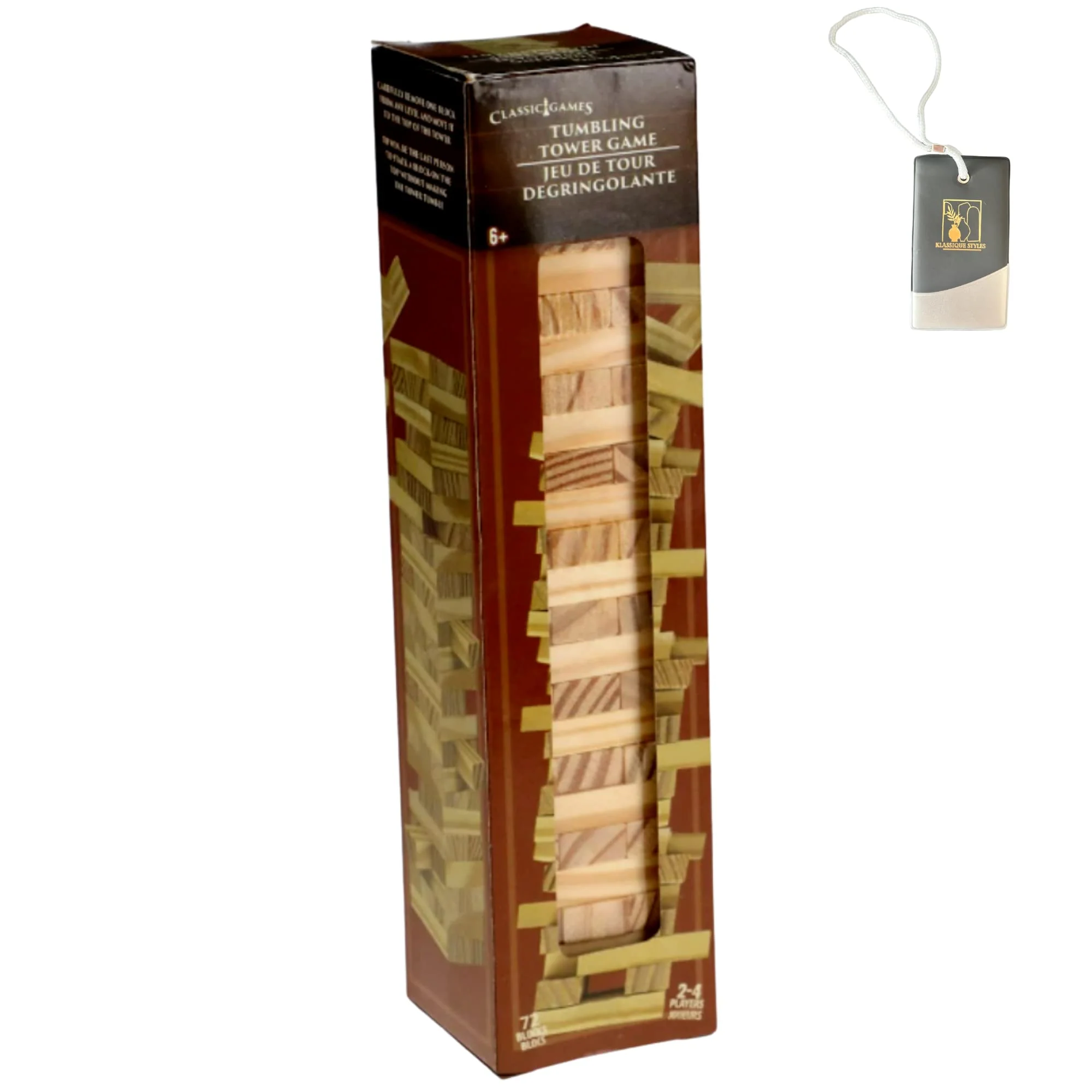 Outstanding KS Tumbling Tower Game 72 Pieces Challenging Building Blocks Wood Stacking Balancing Backpacking Night Game for House Parties Holiday Travel Set -… Sustainable