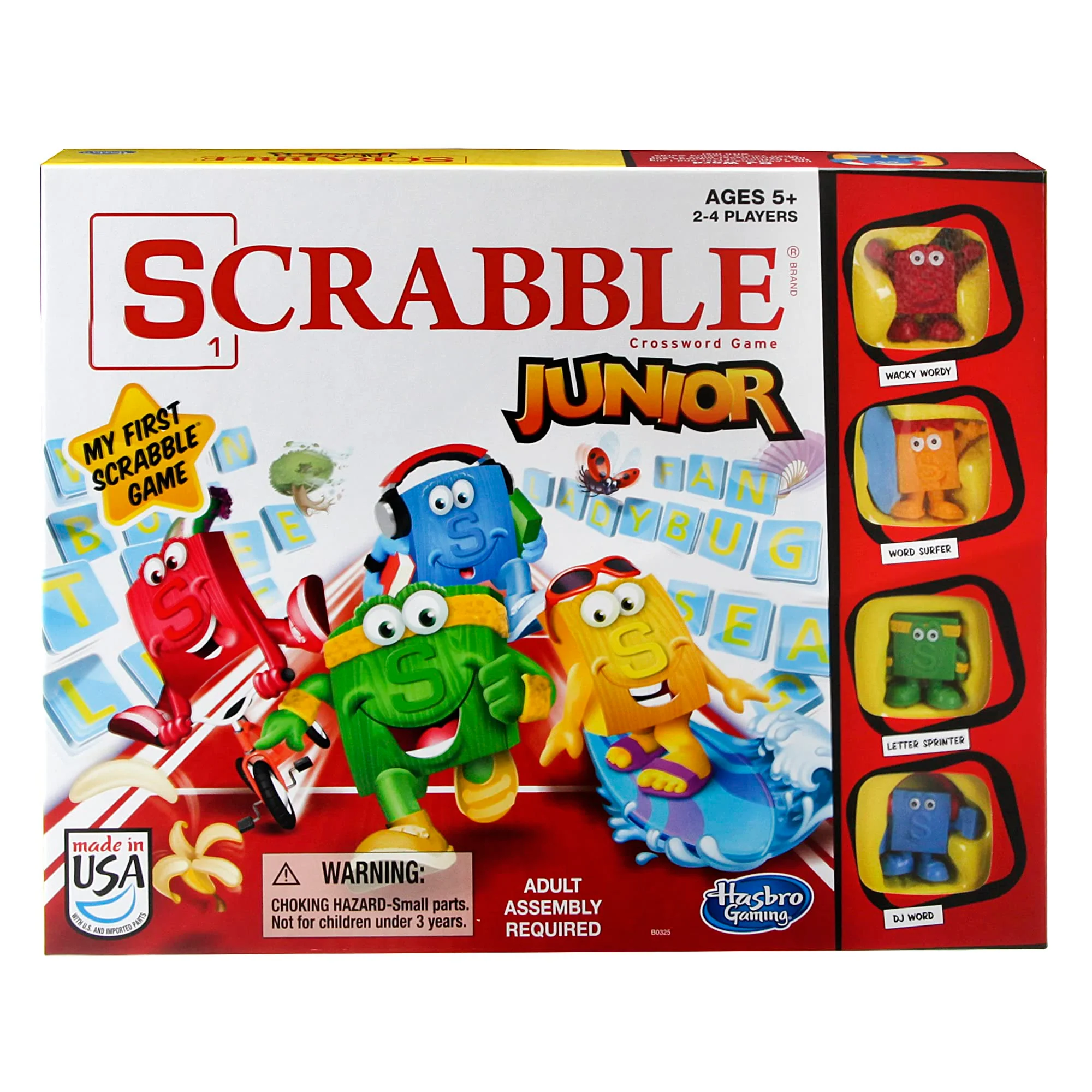 Official Hasbro Gaming Scrabble Junior Board Game 2-4 Players Family Educational Word Games for Kids Back to School Gifts for Classroom Ages 5 Specialty