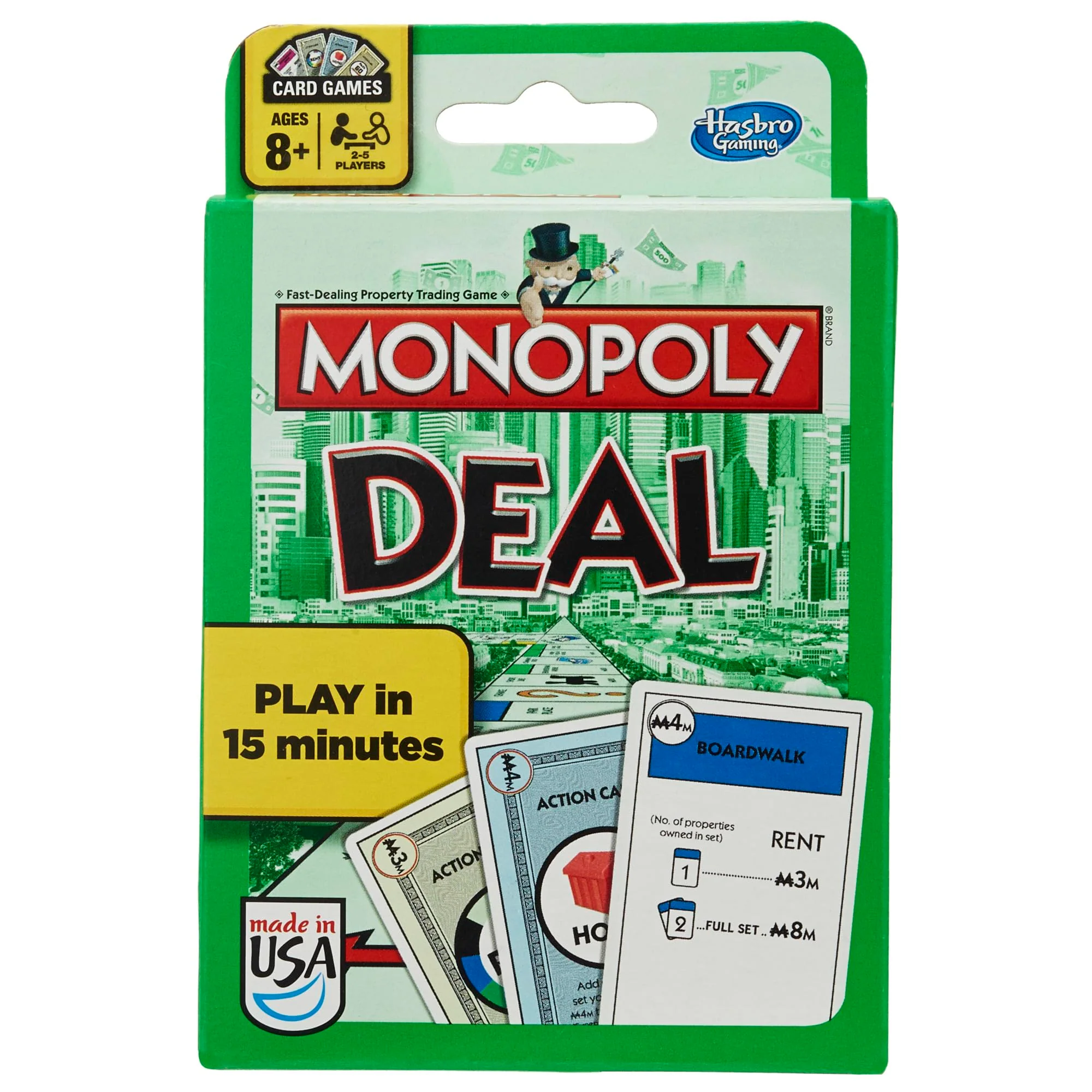 Practical Monopoly Card Game Quick-Playing Card Game Fun Games for Families and Kids Ages 8 and Up 2 to 5 Players 15 Mins. Travel Games Detailed