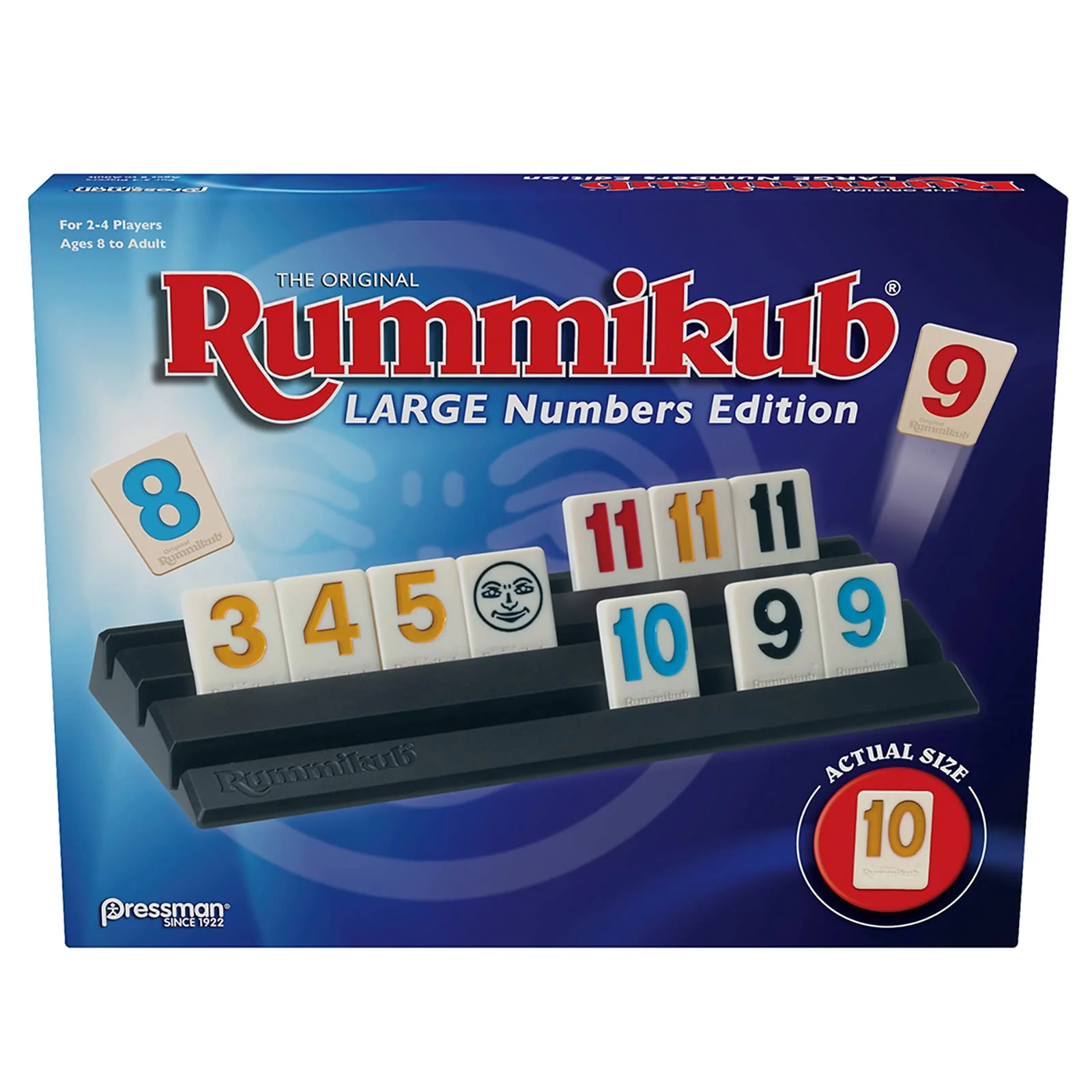 Practical Pressman Rummikub Large Numbers Edition - The Rummy Tile Game Blue 5 Natural