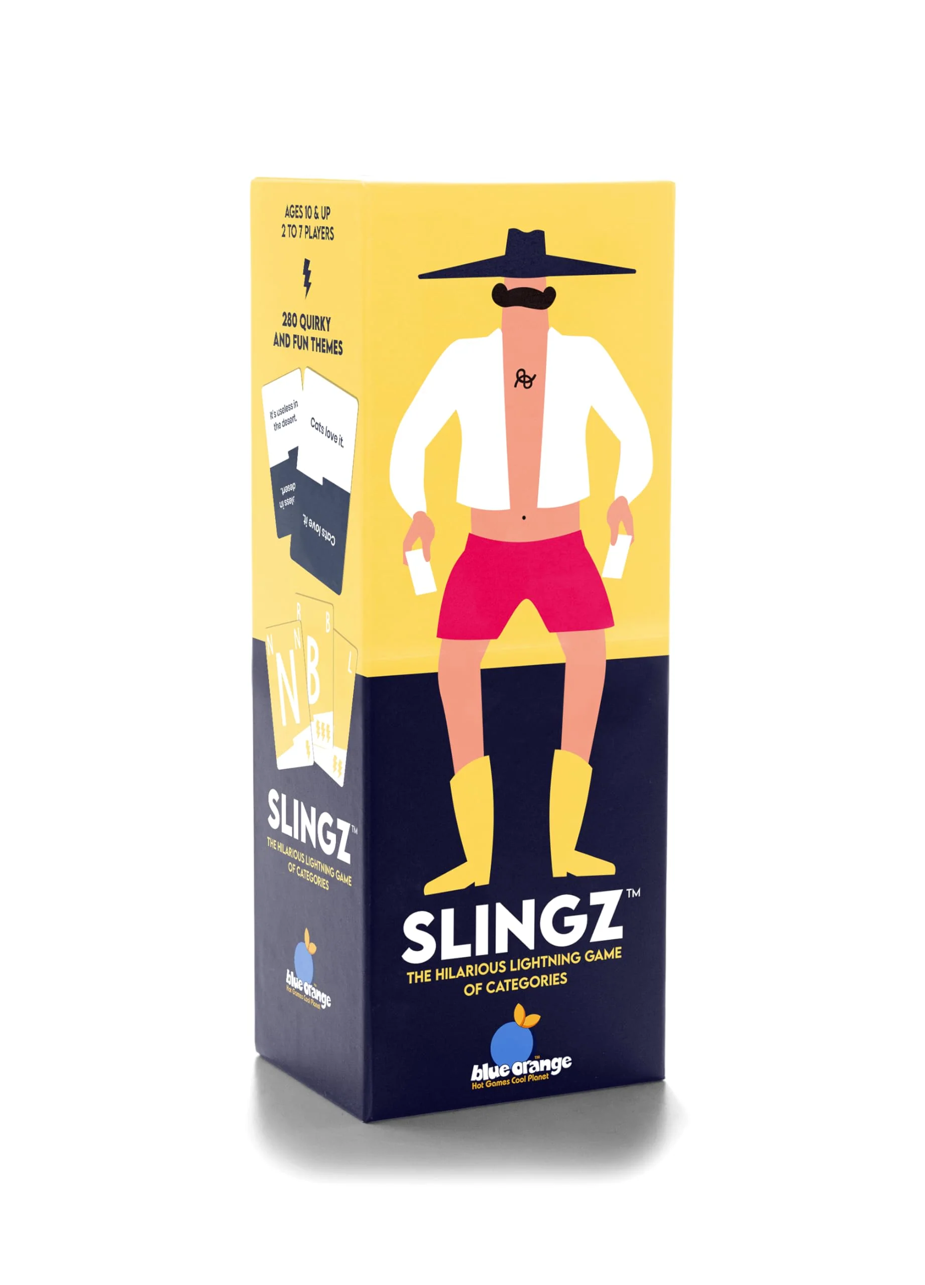 Versatile Slingz by Blue Orange Games Fast and Hilarious Word Card Party Game of Categories for Ages 10 Up 2 to 7 Players User-Friendly