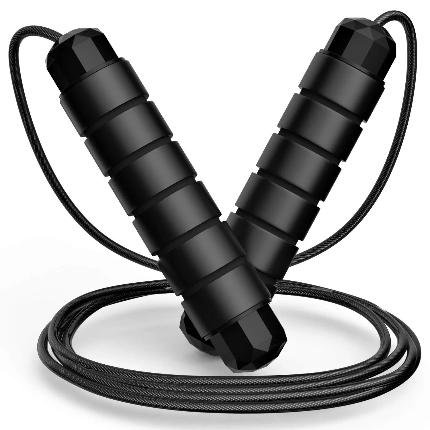 Official Jump Rope Tangle- Rapid Speed Jumping Rope Cable with Ball Bearings for Women Men and Kids Adjustable Steel Jump Rope with Foam Handles for… Stylish