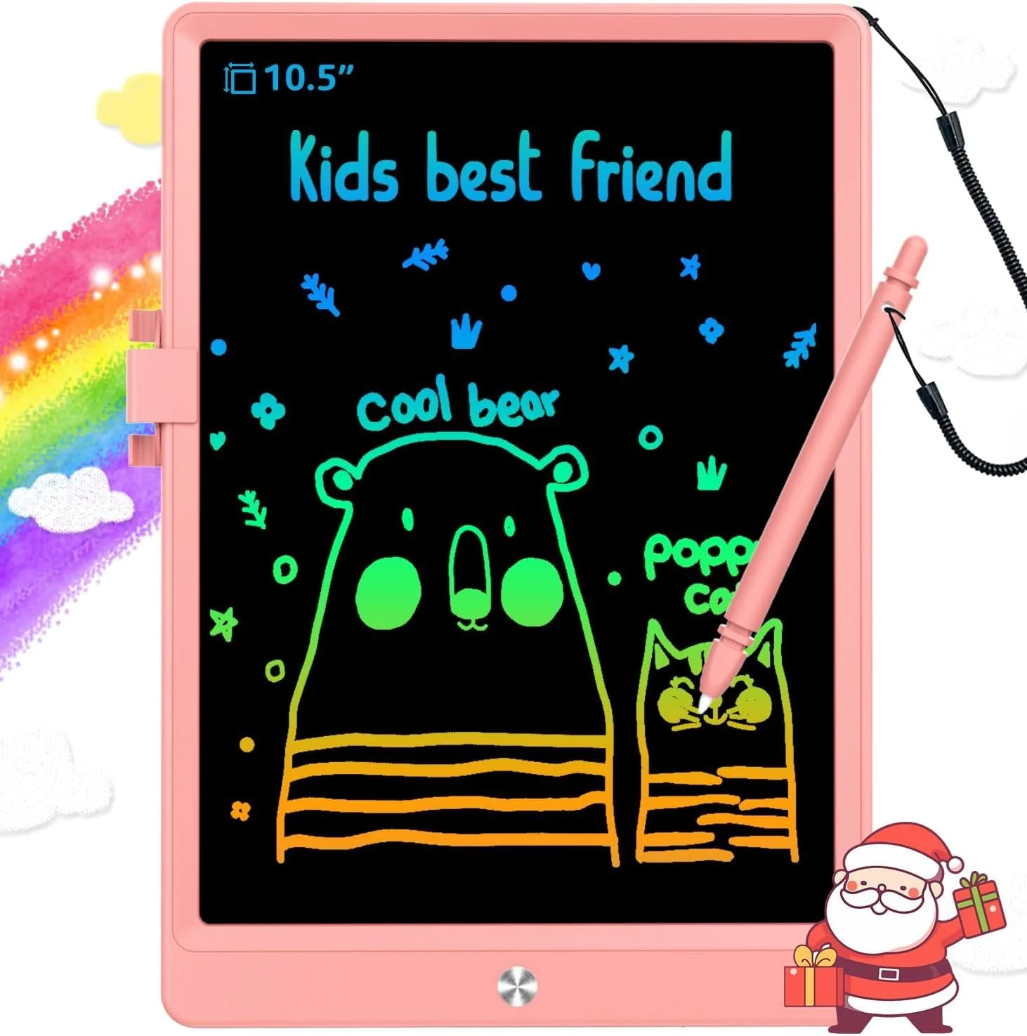 Professional BUKEBU LCD Writing Tablet Doodle Board 10.5 inch Colorful Drawing Pad Electronic Drawing Tablet Drawing Pads Travel Gifts for Kids Ages 3 4 5 6 7 8 Detailed