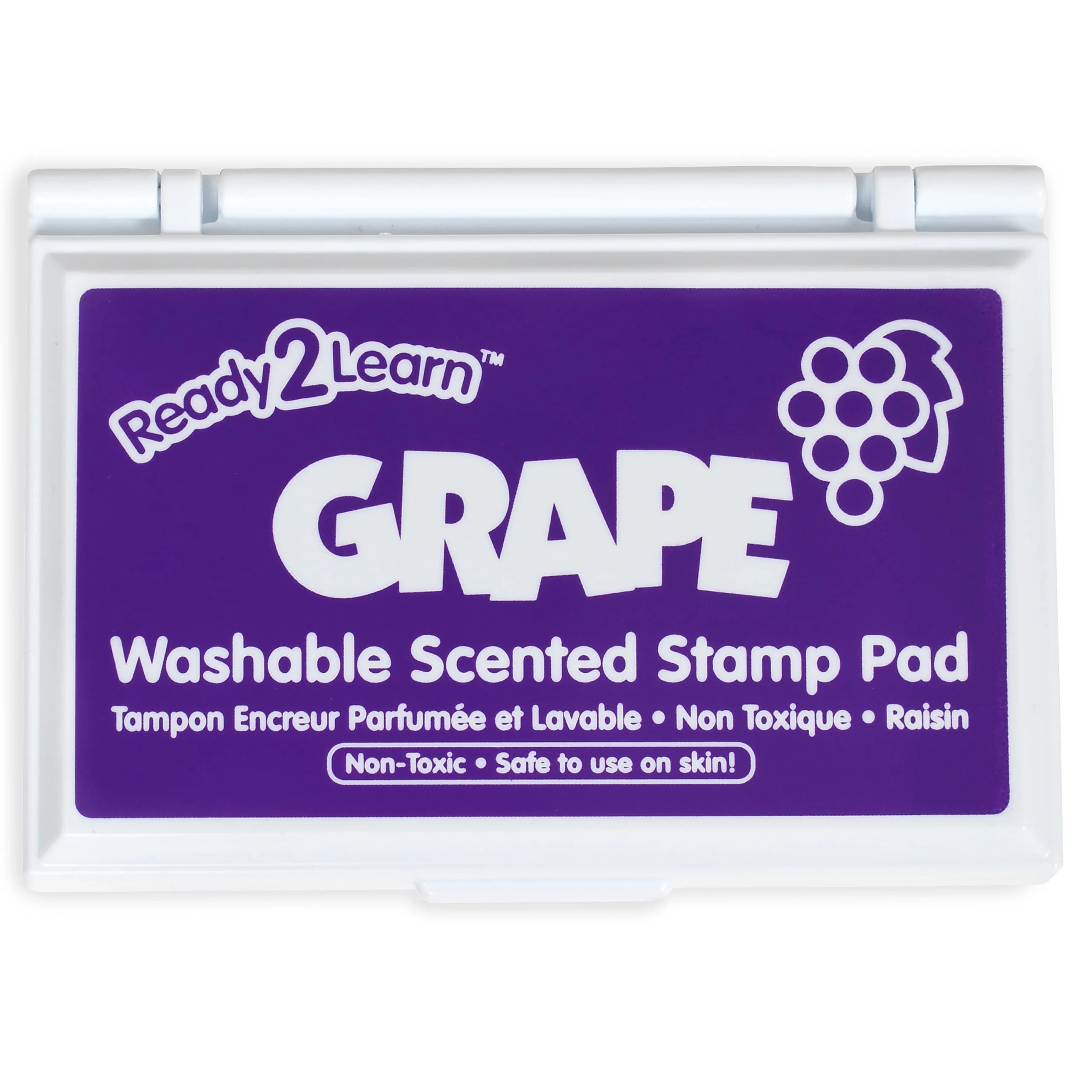 Professional READY 2 LEARN Scented Stamp Pad Grape Purple Non-Toxic Fade Resistant Fun Art Supplies for Kids Responsible
