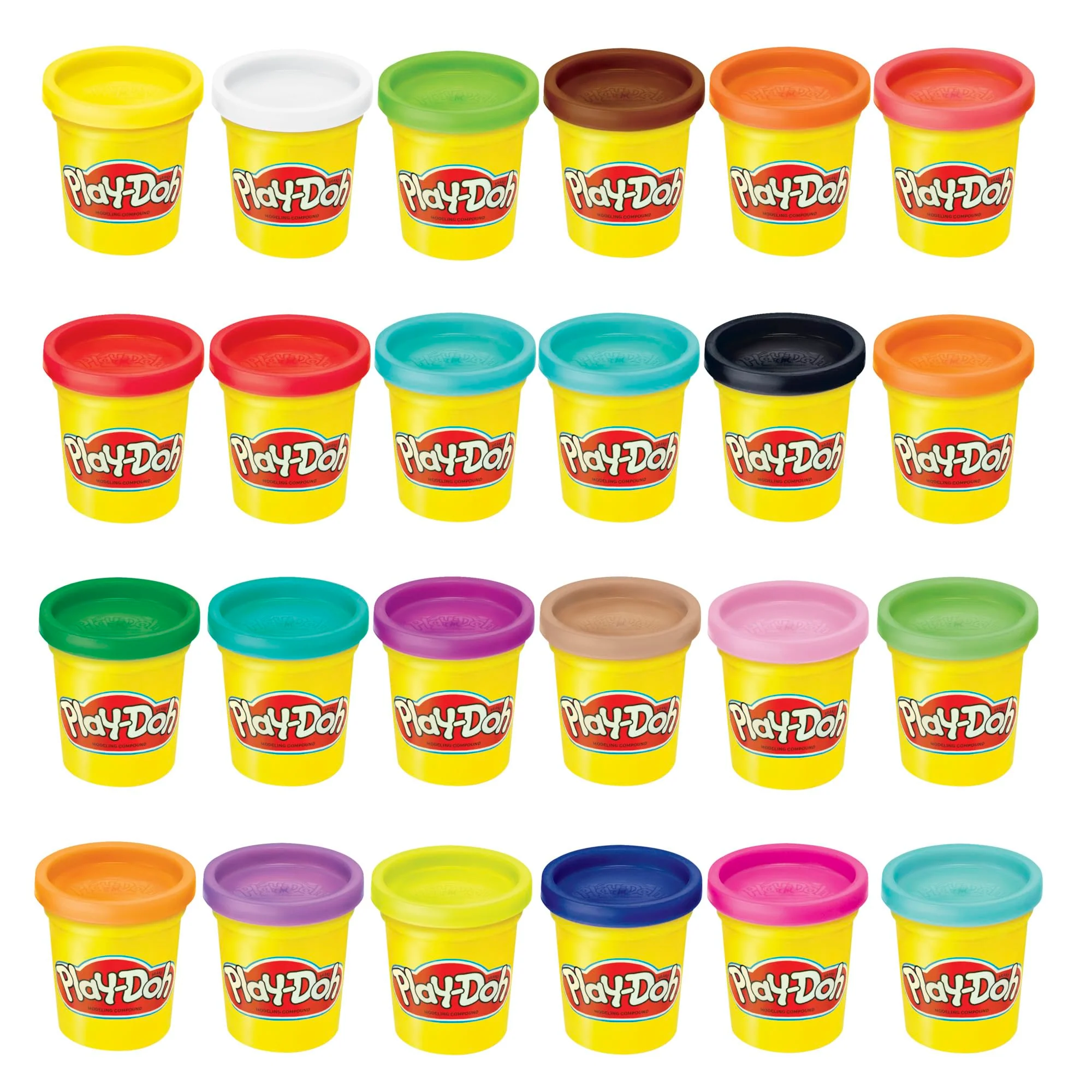 Artisan Play-Doh Modeling Compound 24-Pack Case of Colors Non-Toxic 3 Oz Cans of Assort. Colors Back to School Classroom Supplies Preschool Toys Ages 2 Consistent