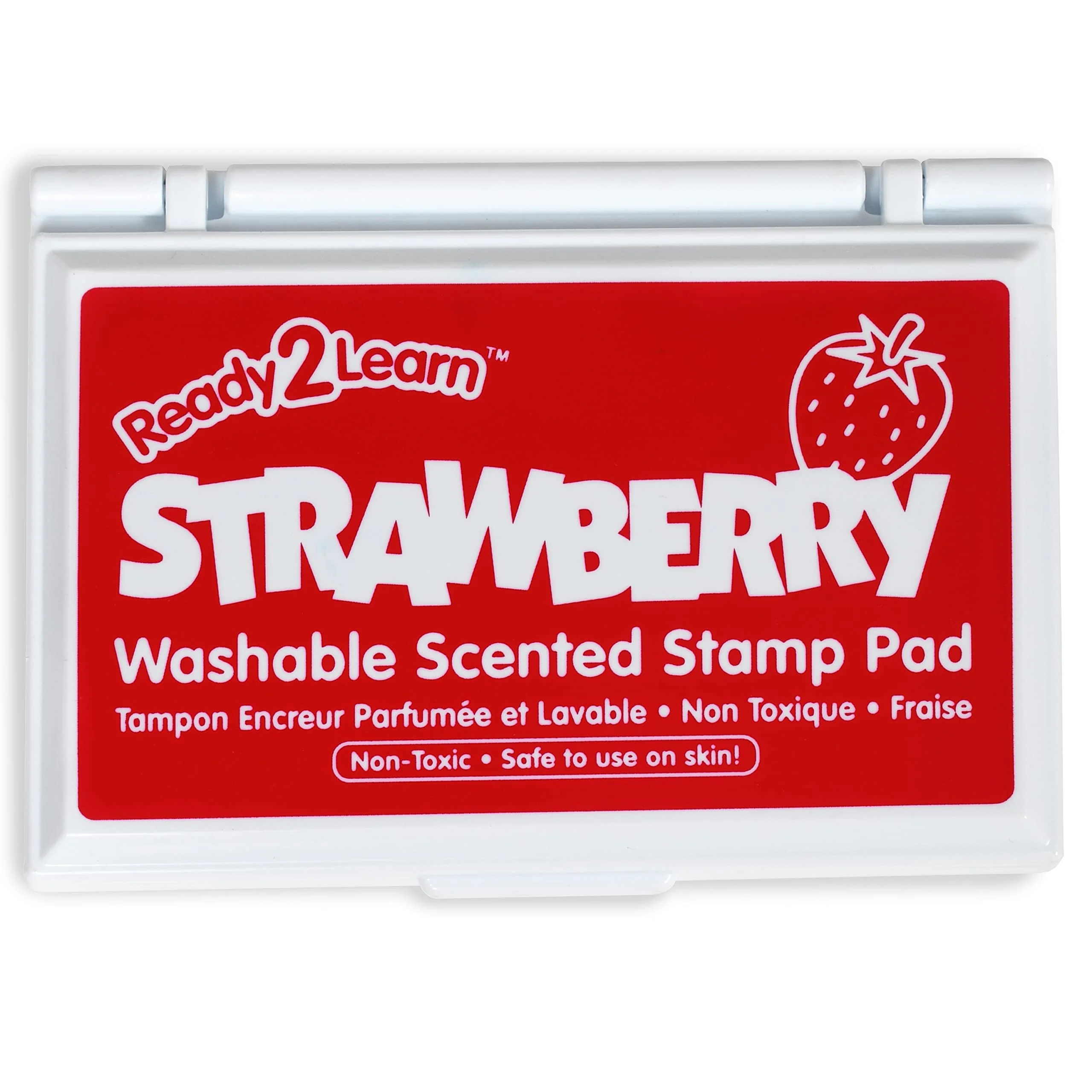 Responsible READY 2 LEARN Scented Stamp Pad Strawberry Red Non-Toxic Fade Resistant Fun Art Supplies for Kids Premium