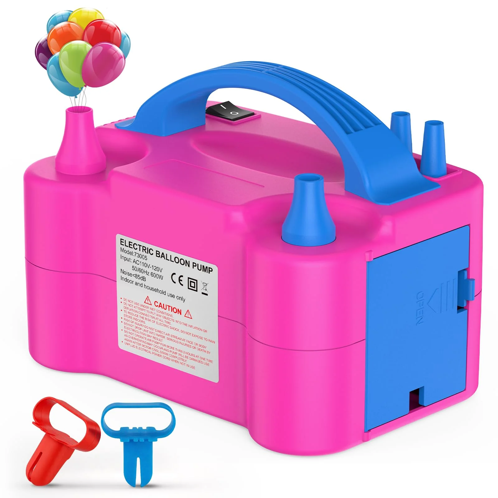 Sophisticated Motorenbau Electric Balloon Pump Portable Dual Nozzle Electric Balloon Inflator for Party Decoration 110V 600W Balloon Blower Pump Inflation Sustainable