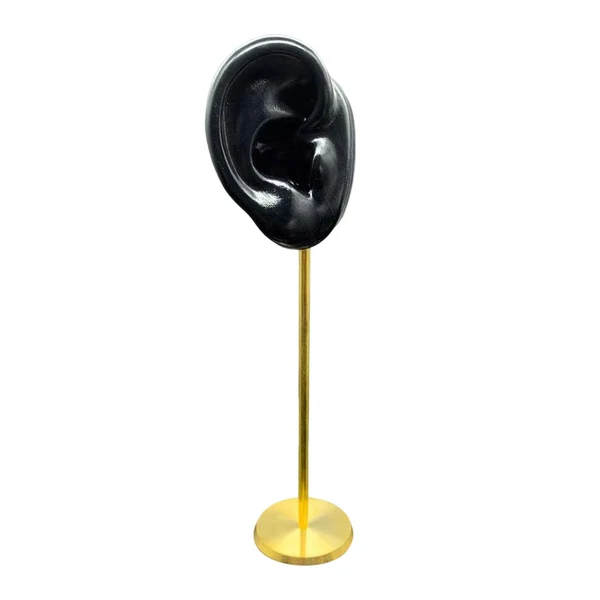 Comfortable Maxbell Durable Earring Display Holder Human Ear Model Stud Holder Soft Silicone Black And Right Traditional