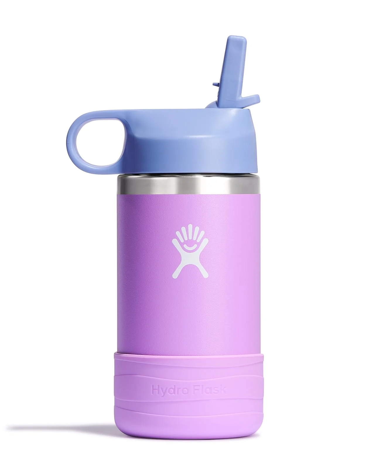 Smart Hydro Flask Kids Water Bottle for School - Stainless Steel and Insulated with Straw Cap - 12 Oz in Anemone Purple Convenient