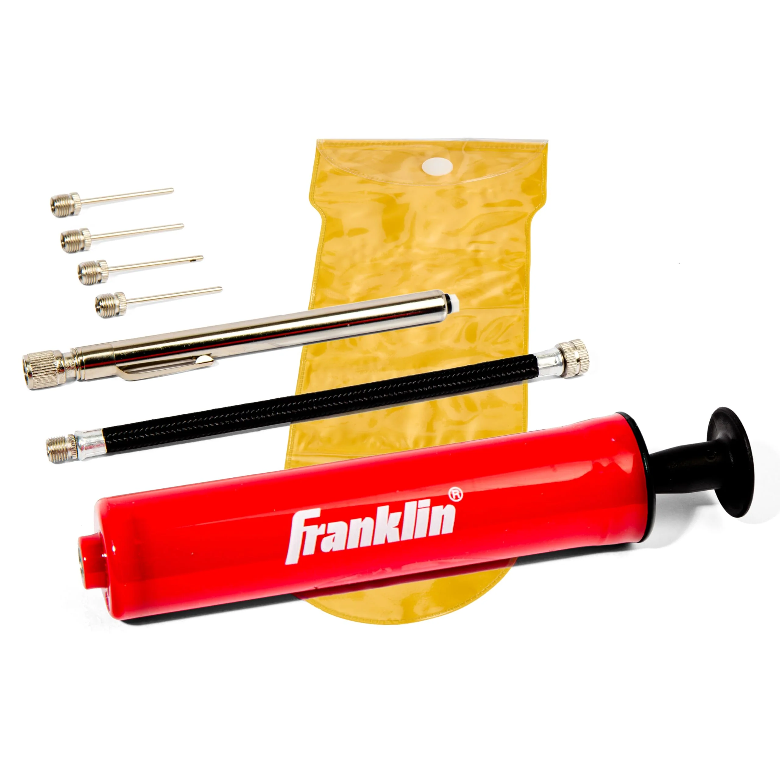 Prestigious Franklin Sports Ball Pump Kit -7.4 - for Basketballs Soccer Balls and More - Complete Hand Pump Kit with Needles Flexible Hose Air… Effective