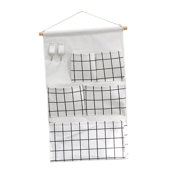 Luxury Maxbell Hanging Storage Organizer Bag with Hook Stocking Storage Pockets for Home White Responsible