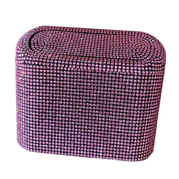 Functional Maxbell Multifuntional Bling Car Trash Can Car Organizer Hanging for Bedroom Pink Durable