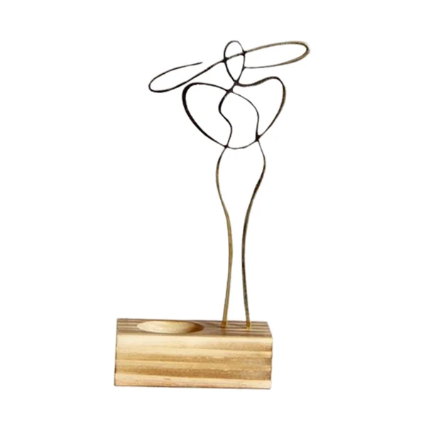Breathable Maxbell Candle Holder Woman Sculpture Candelabra for Banquet Home Decor Aureate Dependable