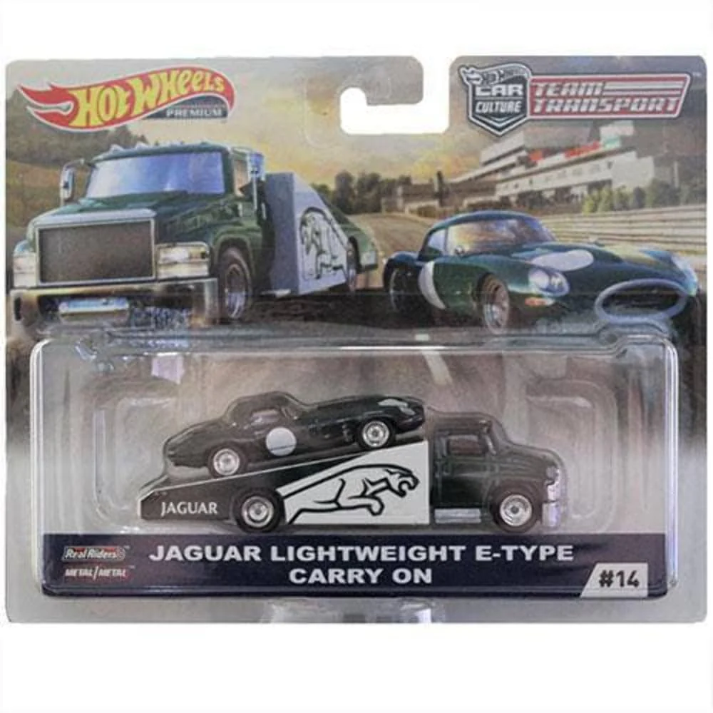 Top-Quality Hot Wheels Team Transport Jaguar Lightweight E-Type Carry On Vehicle Smooth