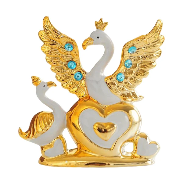 Breathable Maxbell Swan Figurines Ornament Farmhouse Centerpiece Bedroom Home Office Party Gold Expertly Made