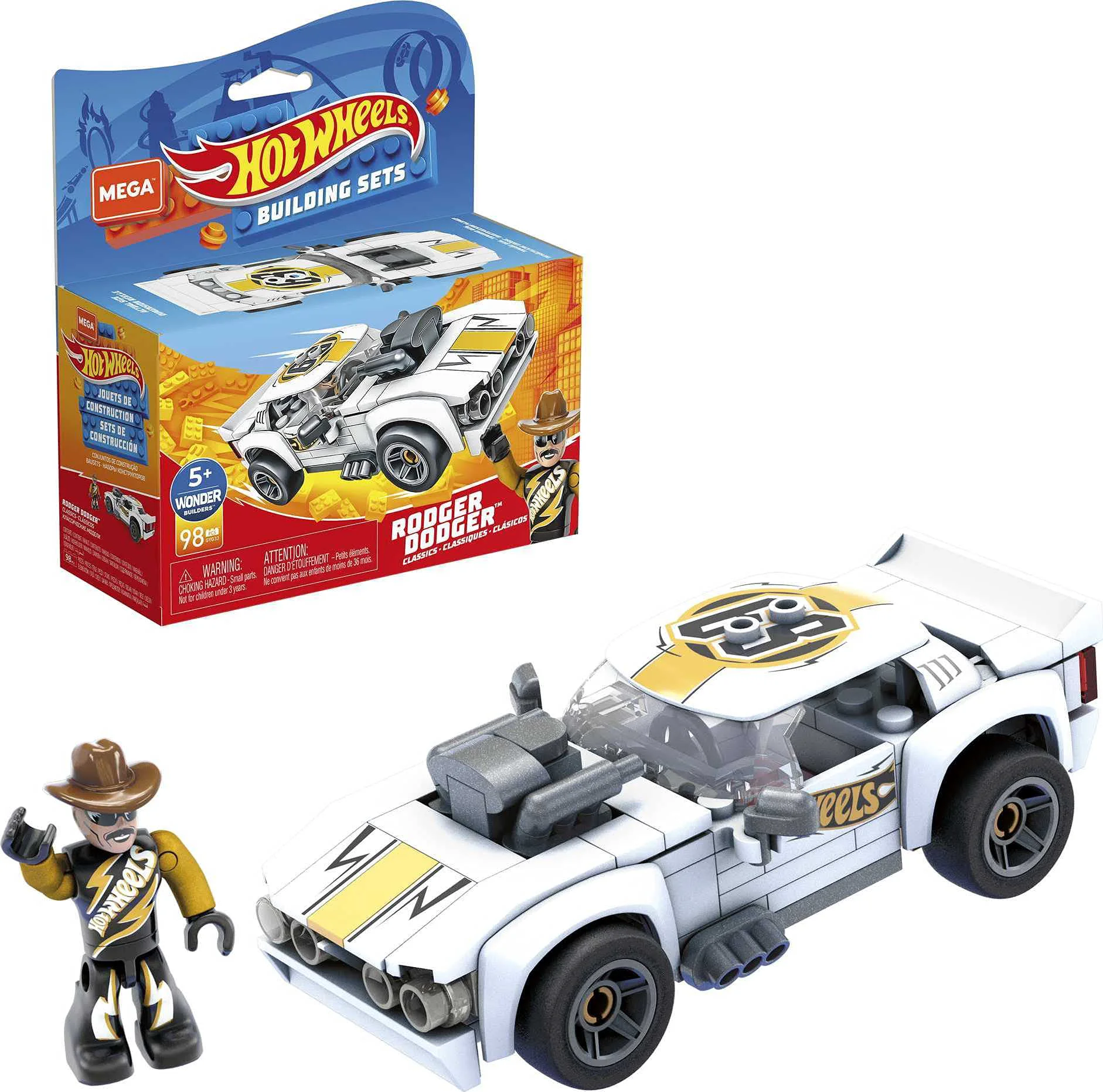 Superior Hot Wheels Mega Rodger Dodger Vehicle Building Set - 98 Piece Environmentally Friendly