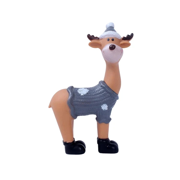 Clean Maxbell Deer Statue Collection Animal Miniatures Craft for Bar Living Room Birthday Gray Prestigious