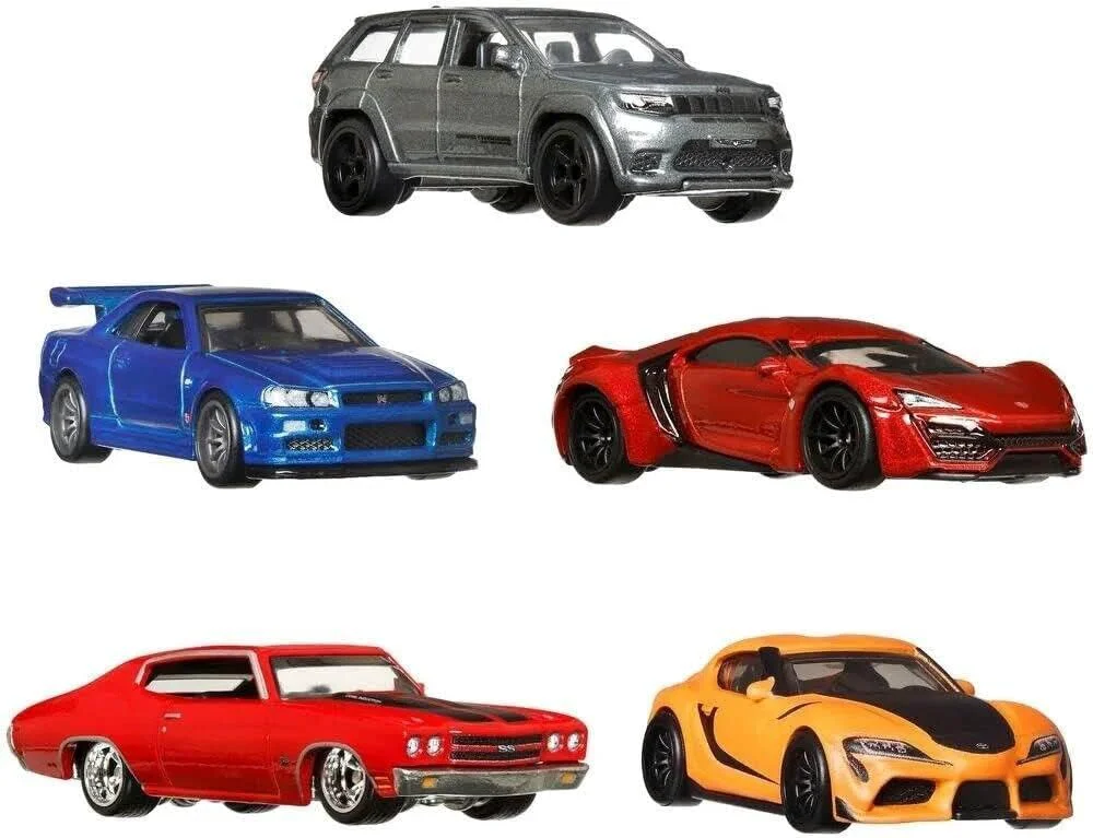 Genuine Hot Wheels Premium Cars Fast Furious Premium Bundle Gift for Fans Collectors HJC15 Reusable