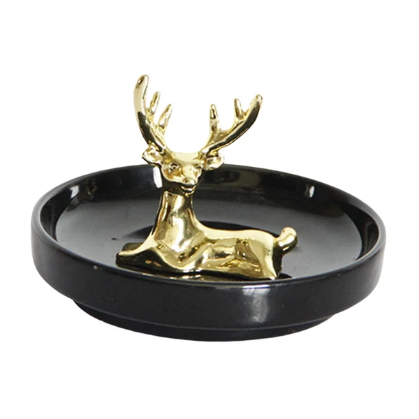 Expertly Made Maxbell Modern Reindeer Figurine Animal Statue Sculpture for Bookshelf Cabinet Decor Sitting Breathable