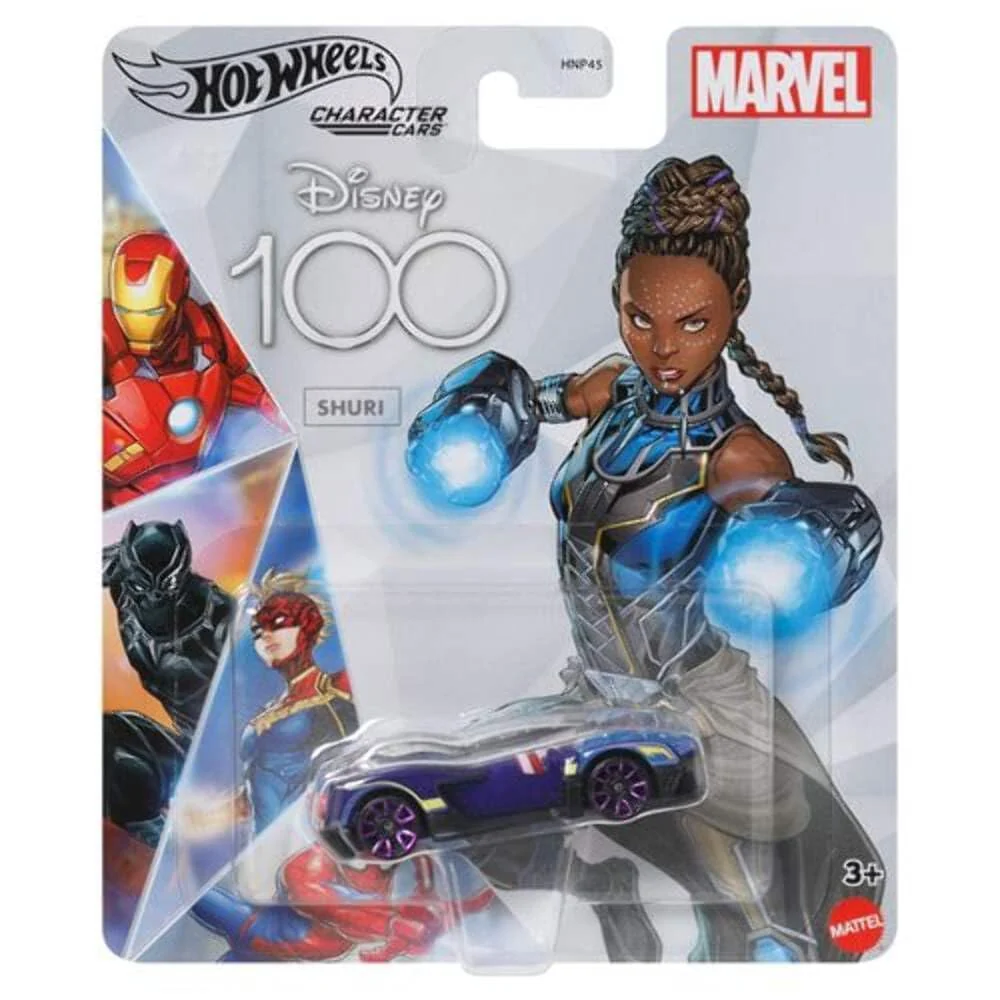 Responsible Hot Wheels Disney 100 Character Cars Shuri 1 64 Scale Collectible Toy Car from Marvel First-Class