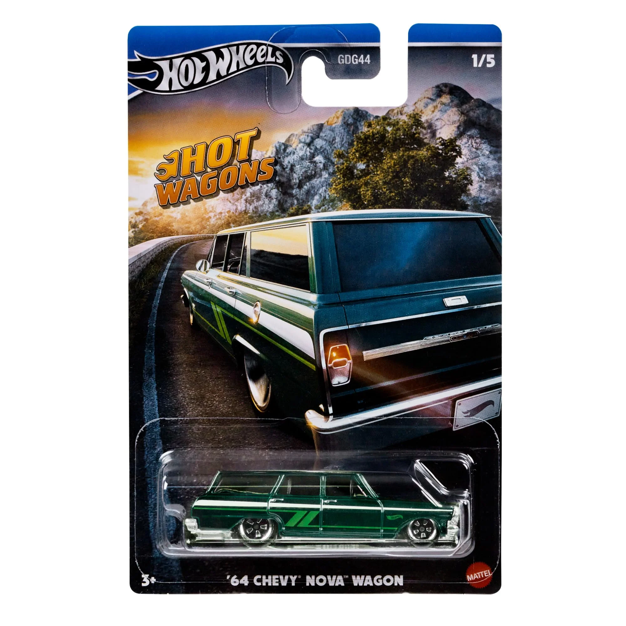 First-Class Hot Wheels 1 64 Scale Die-Cast Toy Wagon '64 Chevy Nova Wagon Genuine