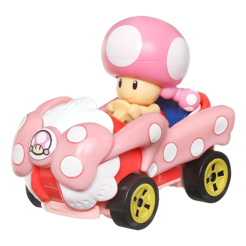 Sustainable Hot Wheels Mario Kart Toadette with Birthday Girl Kart Soft
