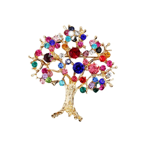 Comfortable Maxbell Elegant Christmas Brooch Pins Lapel Brooch for Clothes suits Decoration Tree Colorful Advanced