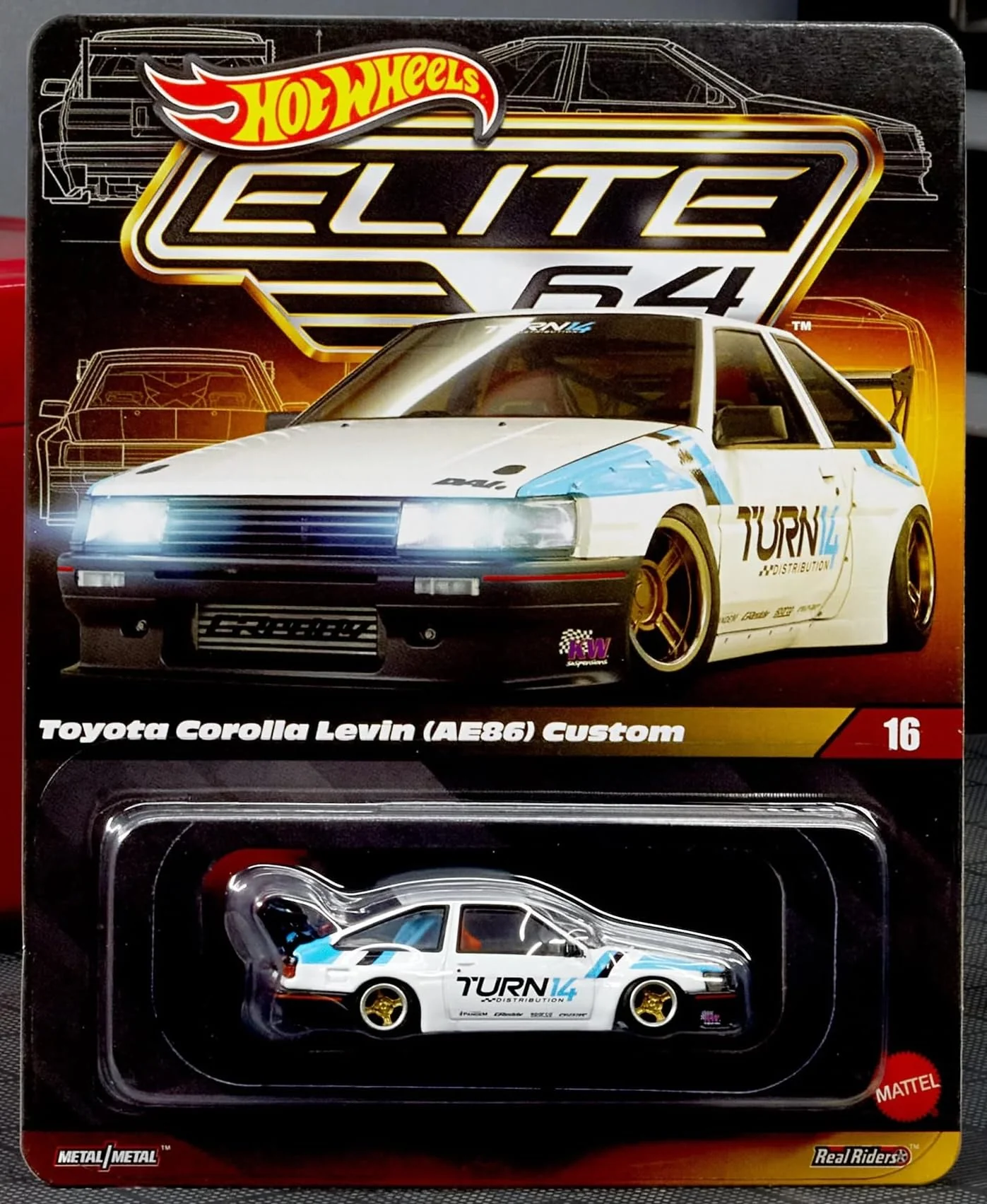 Flexible Hot Wheels Toyota Corolla Levin Elite 64 AE86 Custom Collectors Refined