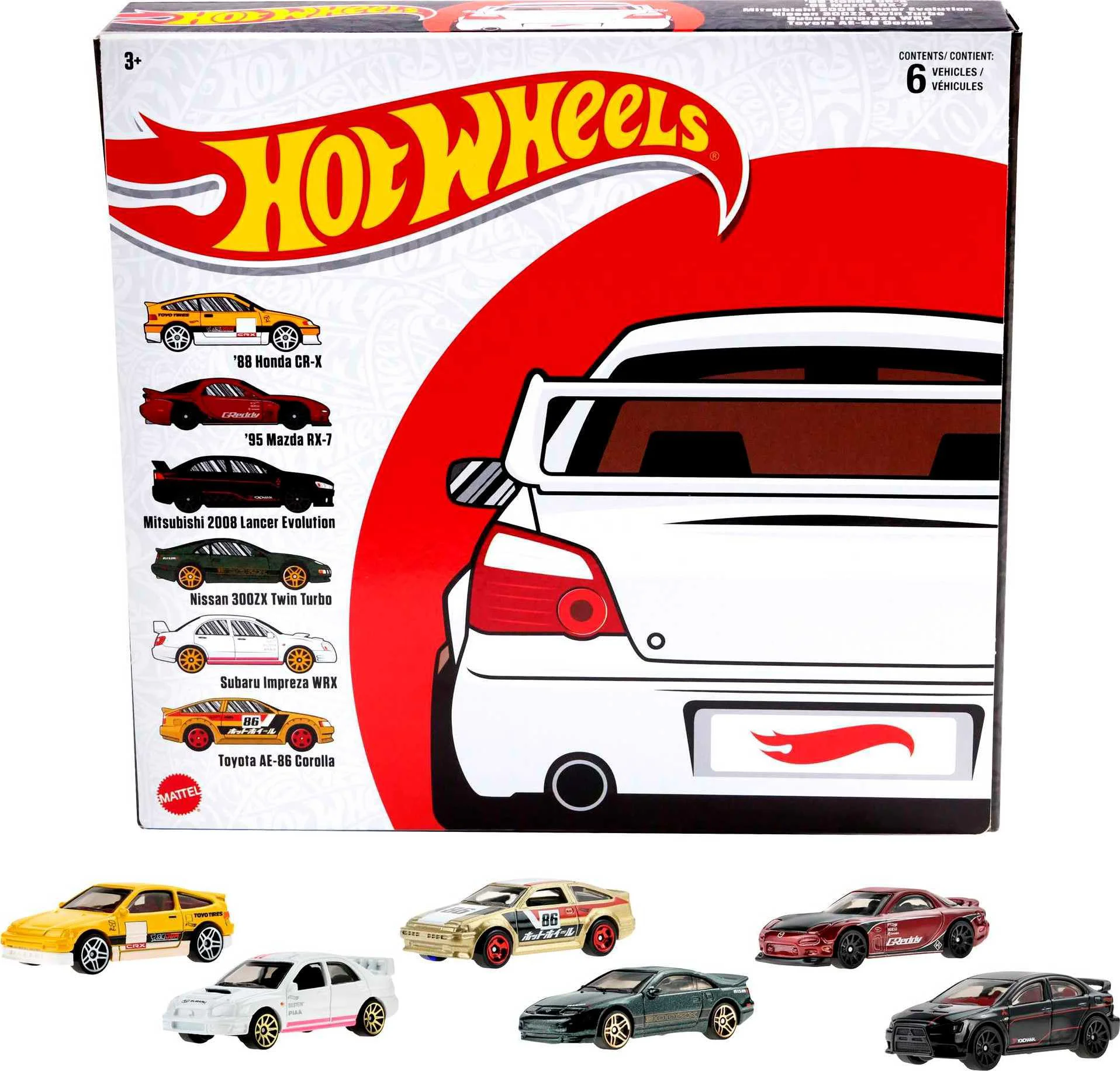 Fast Hot Wheels Japanese Multipacks of 6 Toy Cars 1 64 Scale Decos Popular Castings Rolling Wheels Gift for Kids 3 Years Old Up… Innovative